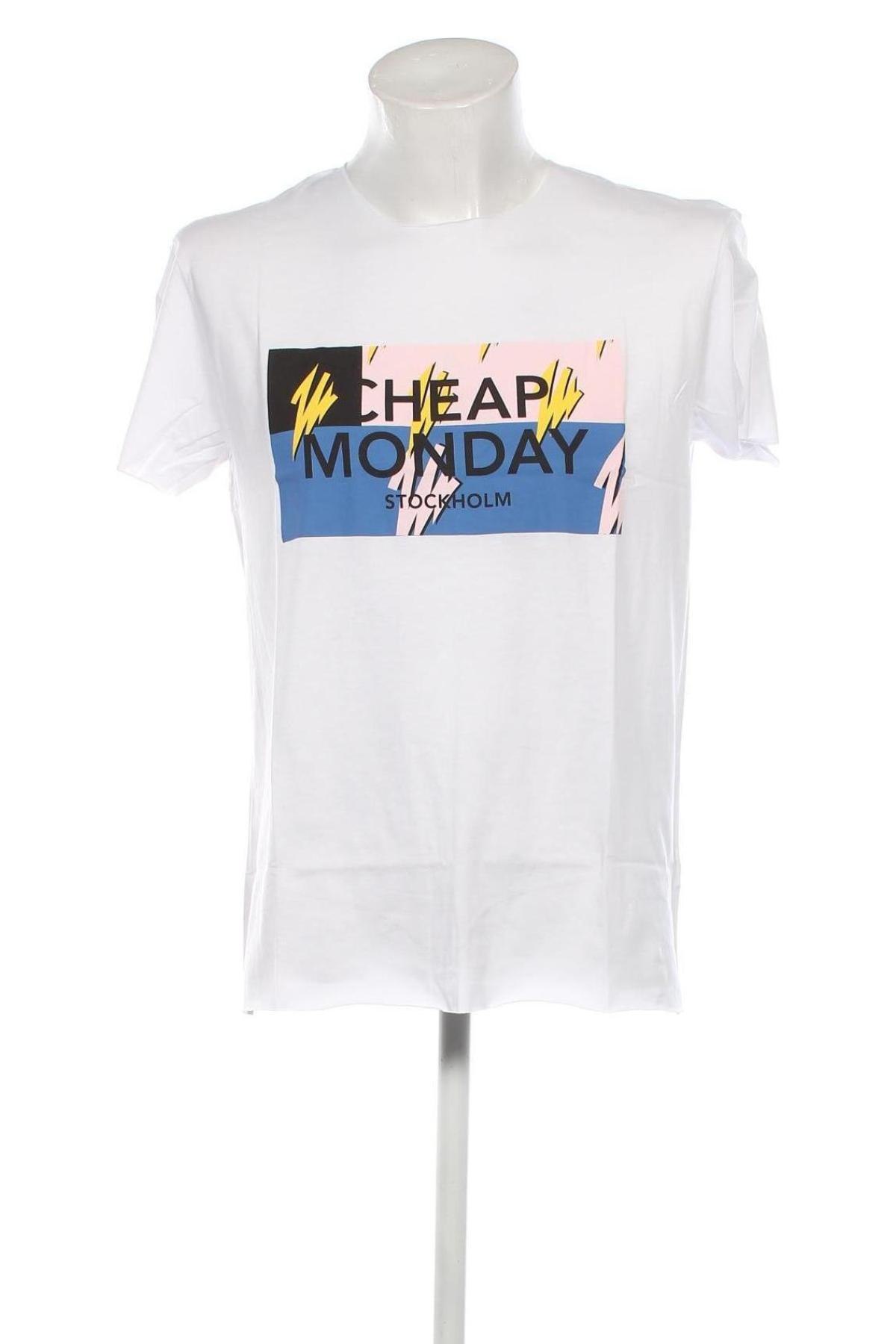 Herren T-Shirt Cheap Monday, Größe M, Farbe Weiß, Preis 15,98 €