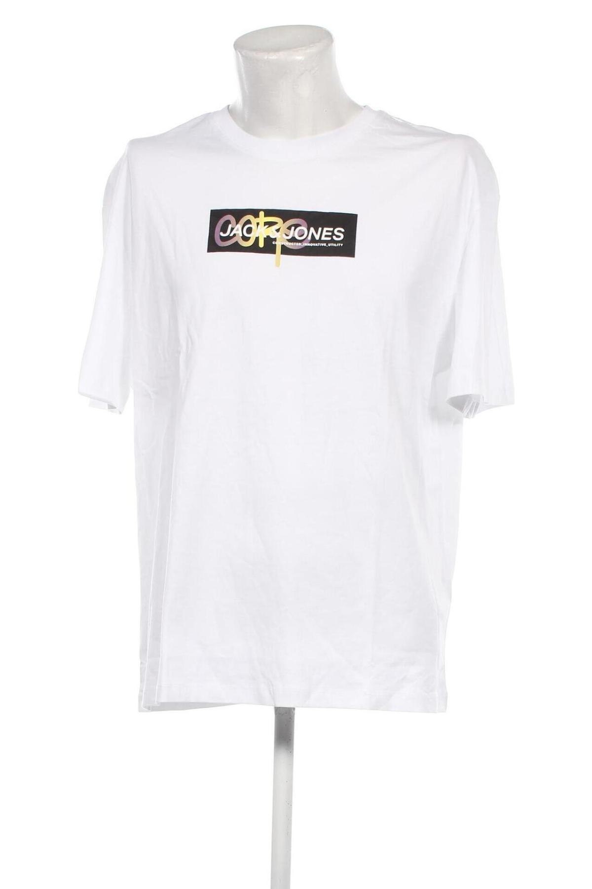 Męski T-shirt Core By Jack & Jones, Rozmiar XXL, Kolor Biały, Cena 82,63 zł