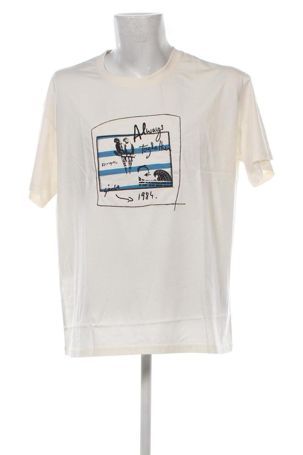 Ανδρικό t-shirt Desigual, Μέγεθος XL, Χρώμα Λευκό, Τιμή 28,87 €