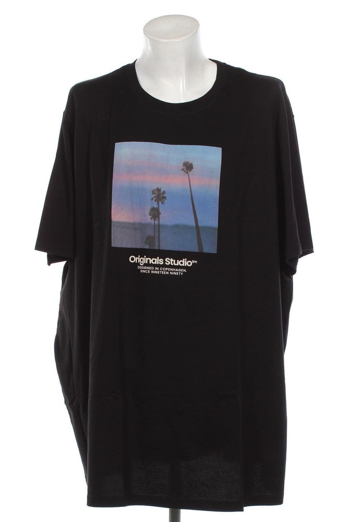 Herren T-Shirt Jack & Jones, Größe 5XL, Farbe Schwarz, Preis € 15,98