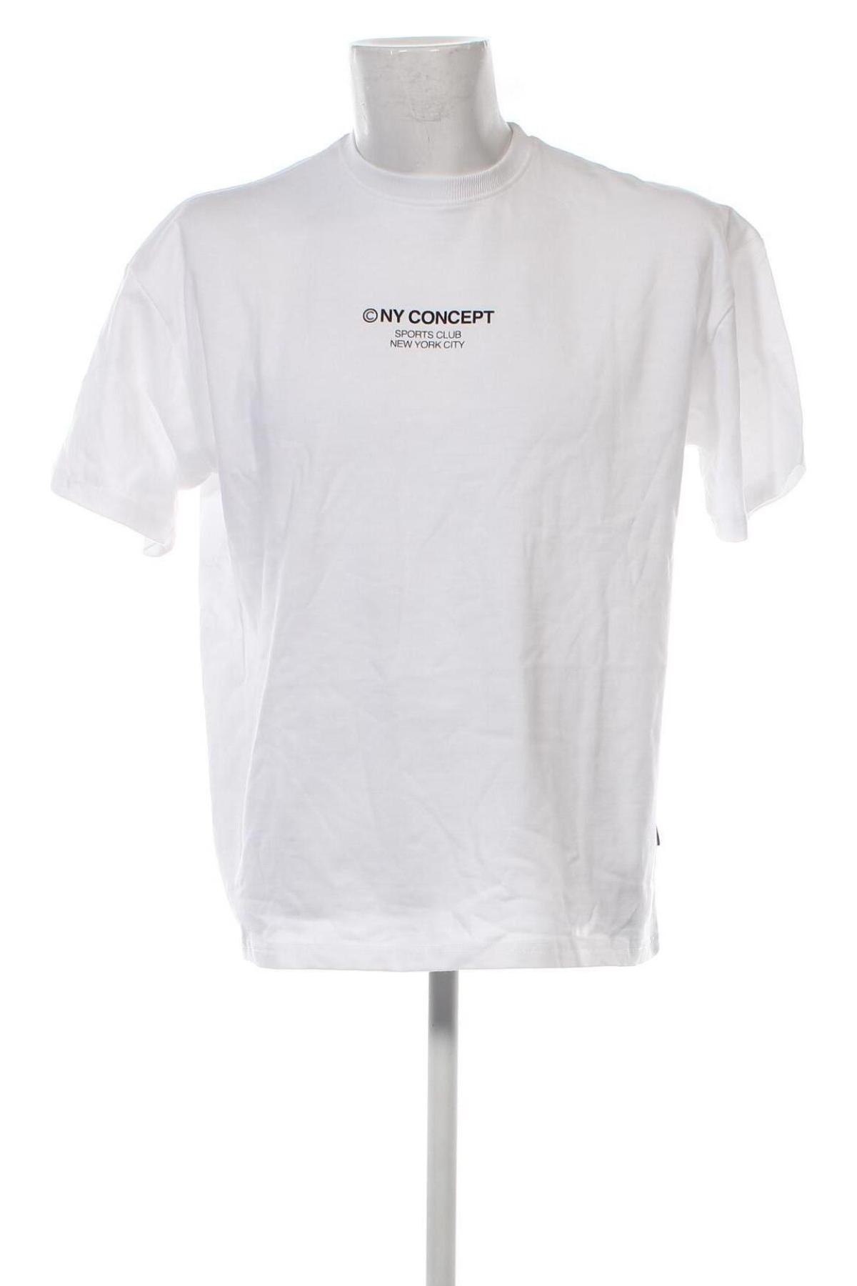 Męski T-shirt NY Concept, Rozmiar L, Kolor Biały, Cena 49,58 zł