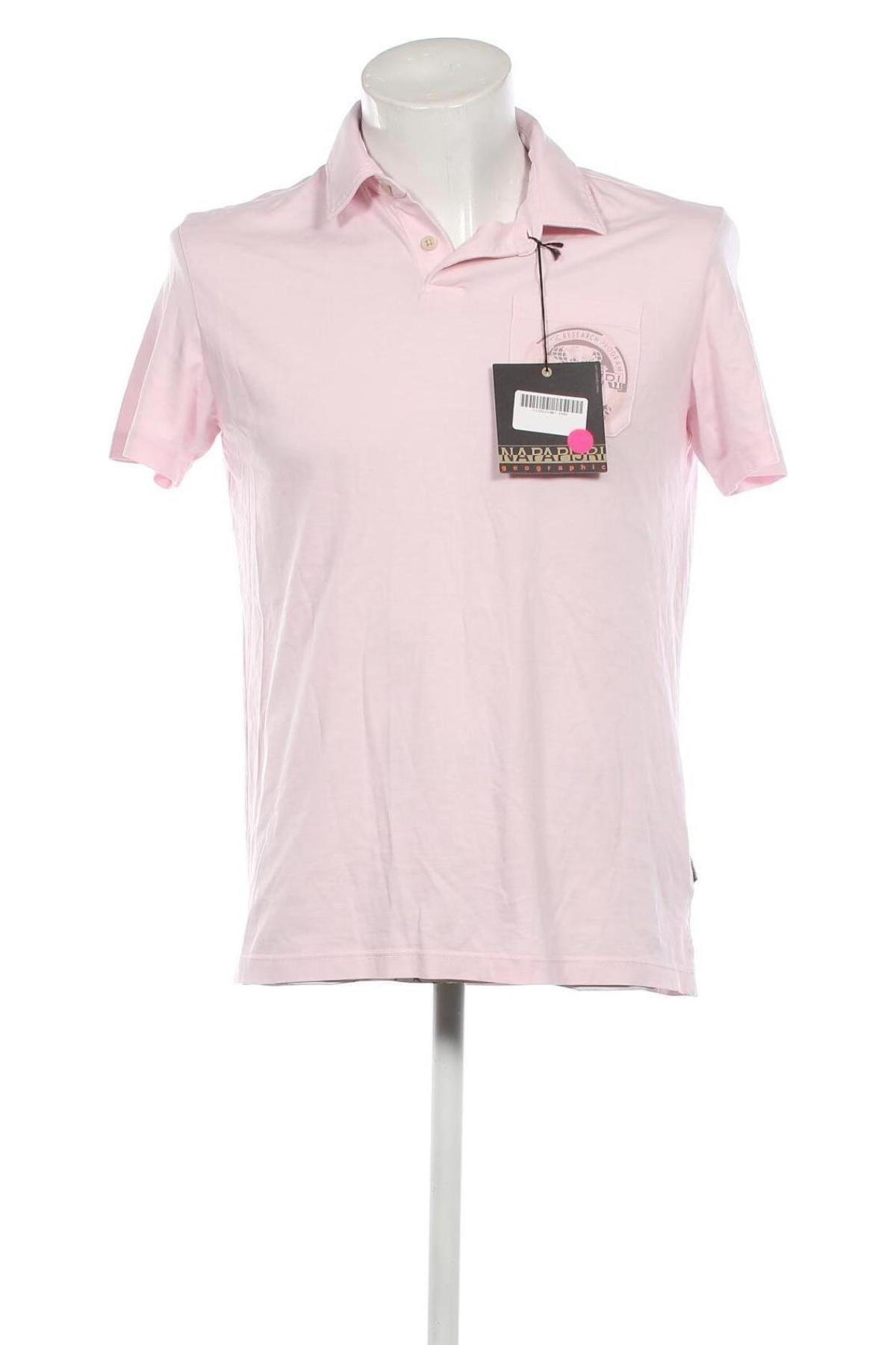 Tricou de bărbați Napapijri, Mărime M, Culoare Roz, Preț 236,84 Lei