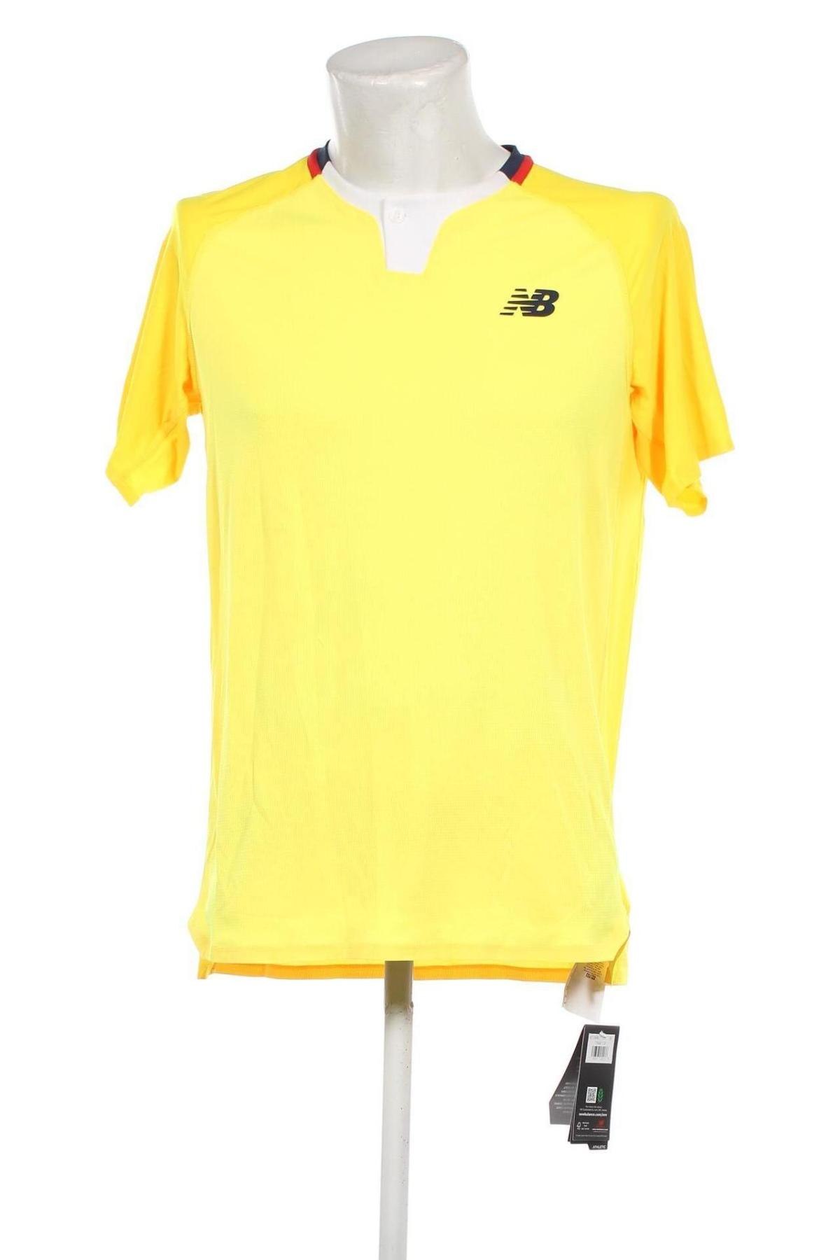Męski T-shirt New Balance, Rozmiar M, Kolor Żółty, Cena 148,73 zł