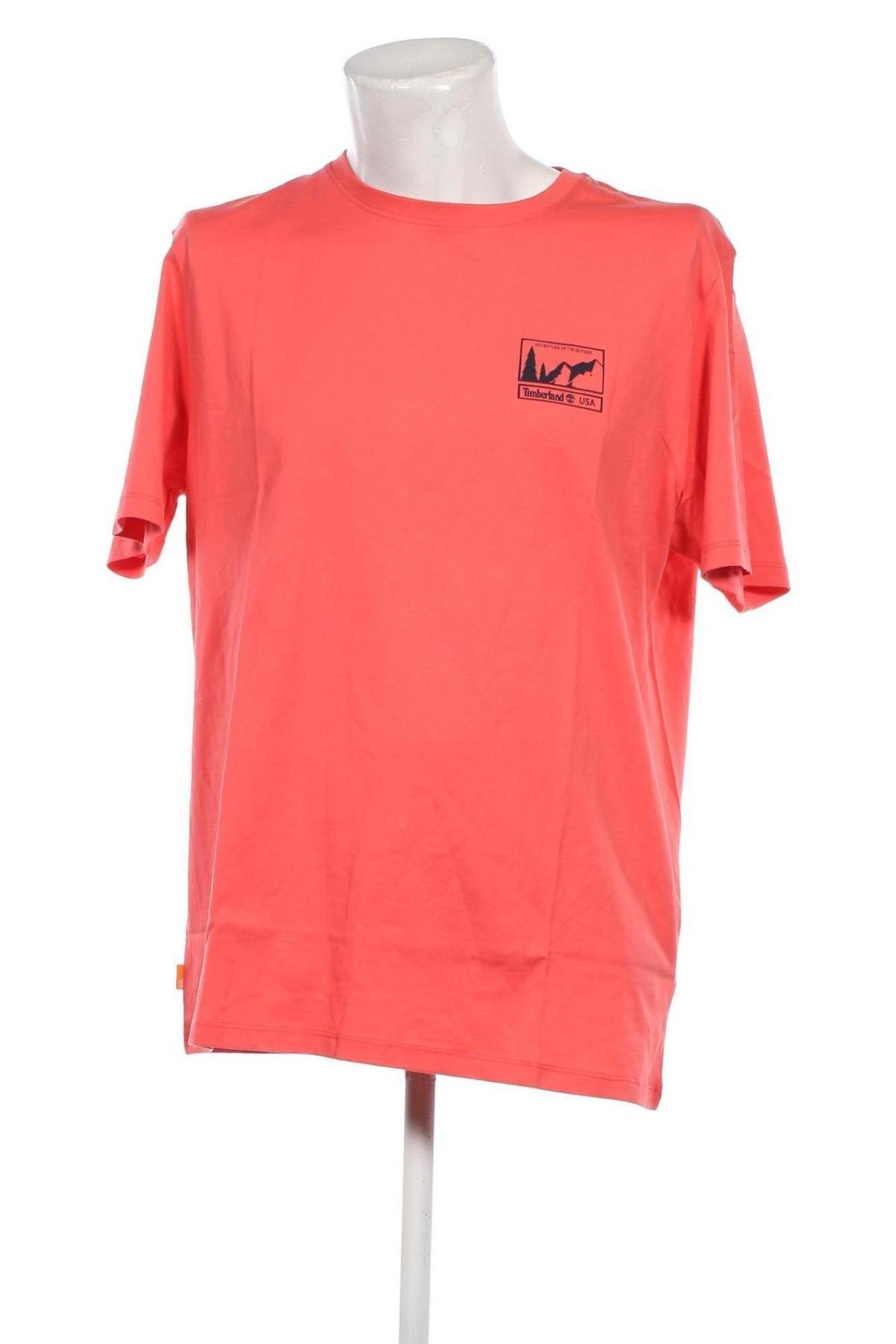 Мъжка тениска Timberland, Размер XL, Цвят Розов, Цена 54,72 лв.