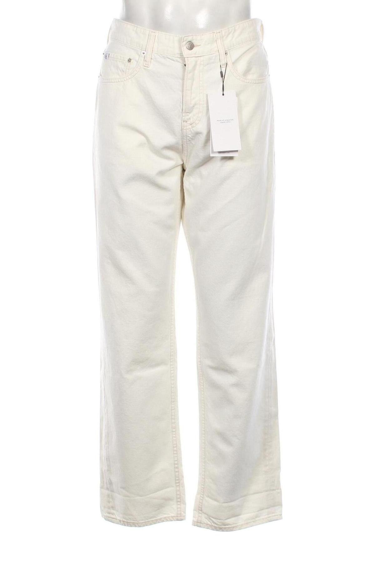 Мъжки дънки Calvin Klein Jeans, Размер XL, Цвят Бял, Цена 190,82 лв.