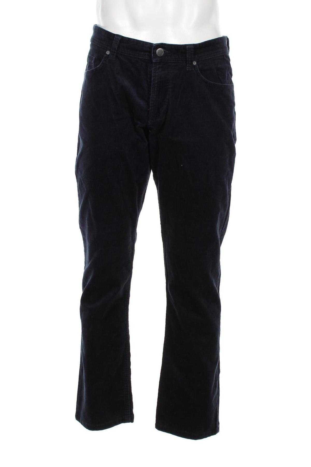 Pantaloni raiați de bărbați Canda, Mărime L, Culoare Albastru, Preț 33,39 Lei