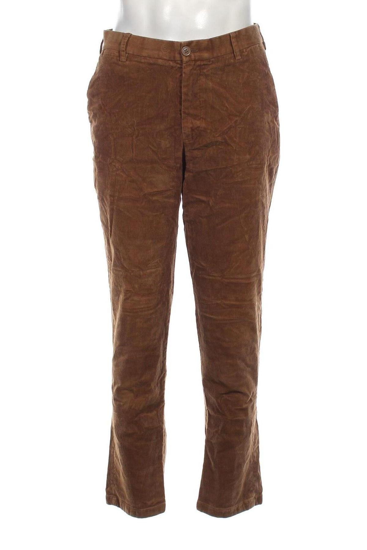 Pantaloni raiați de bărbați Dressmann, Mărime L, Culoare Bej, Preț 40,46 Lei