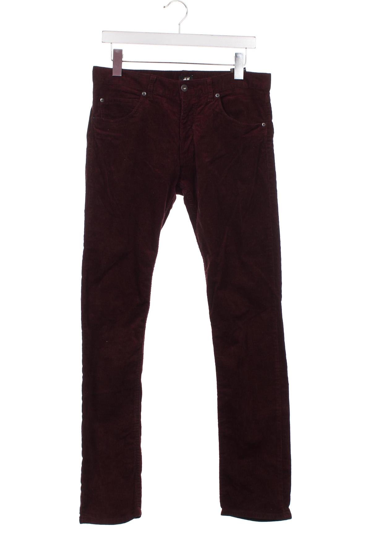 Ανδρικό κοτλέ παντελόνι H&M, Μέγεθος S, Χρώμα Κόκκινο, Τιμή 8,50 €