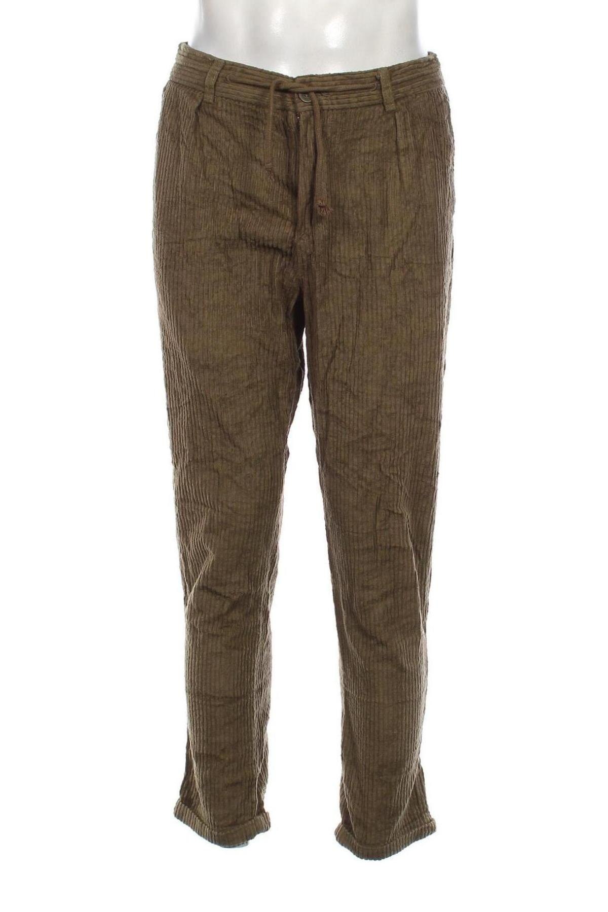 Pantaloni raiați de bărbați Smog, Mărime L, Culoare Verde, Preț 35,29 Lei