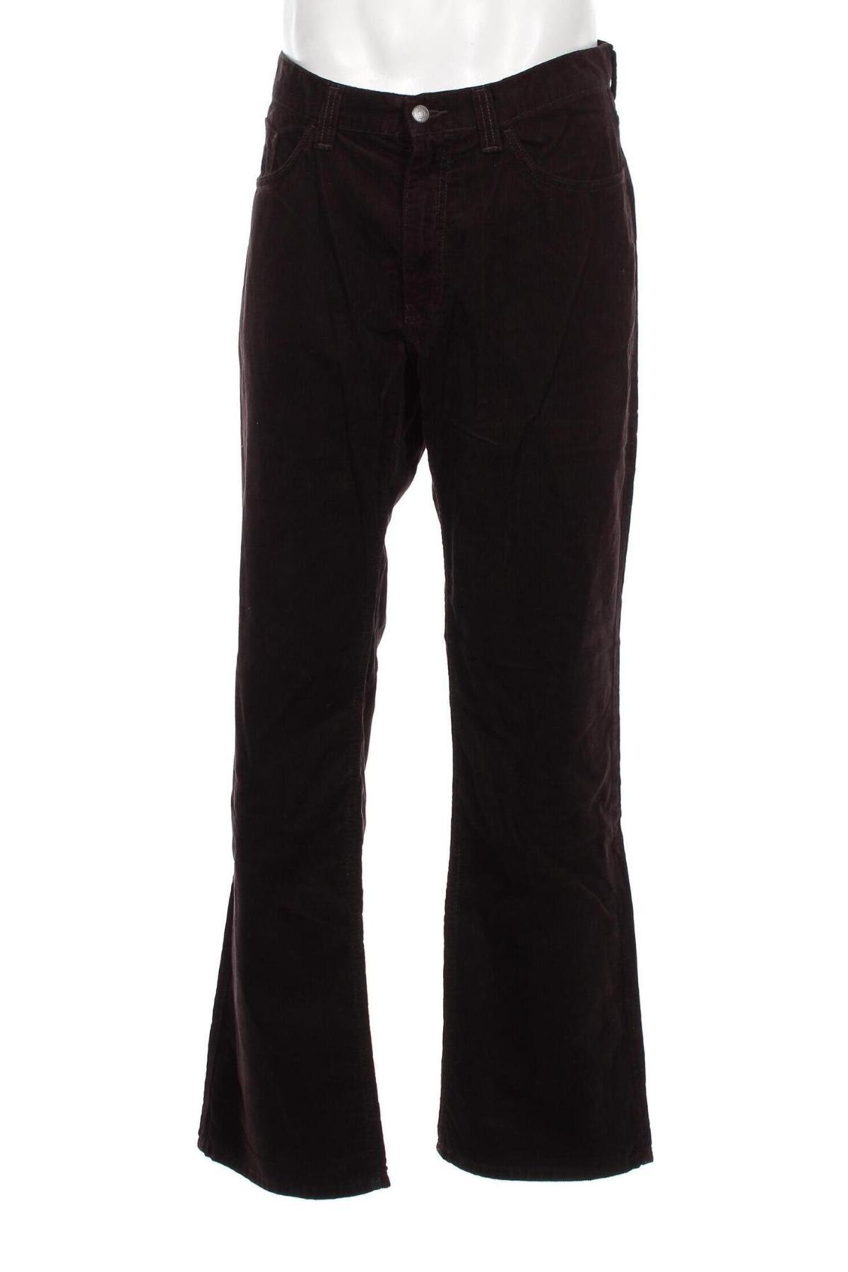 Pantaloni raiați de bărbați Tommy Hilfiger, Mărime XL, Culoare Maro, Preț 170,53 Lei