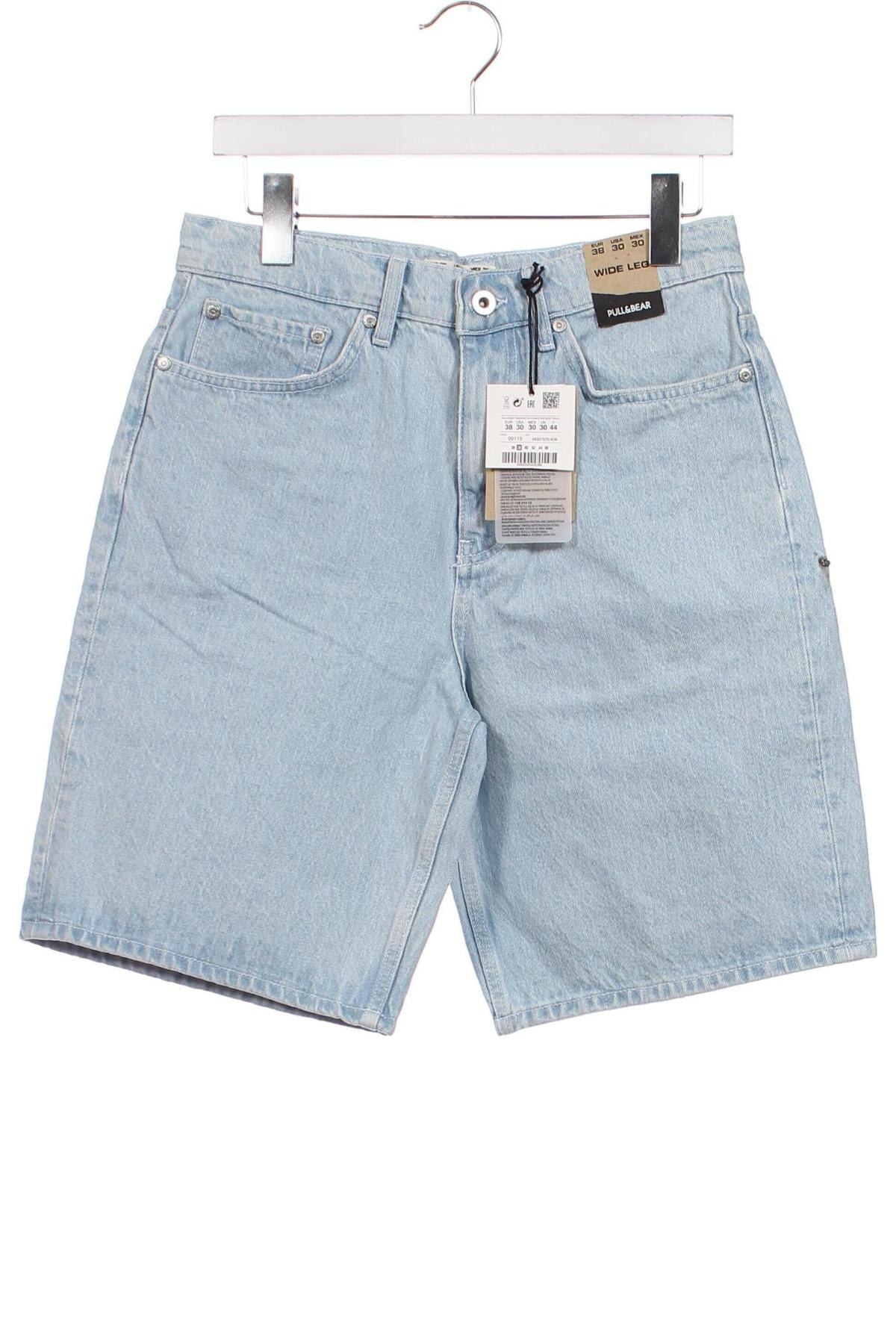 Ανδρικό κοντό παντελόνι Pull&Bear, Μέγεθος S, Χρώμα Μπλέ, Τιμή 20,62 €