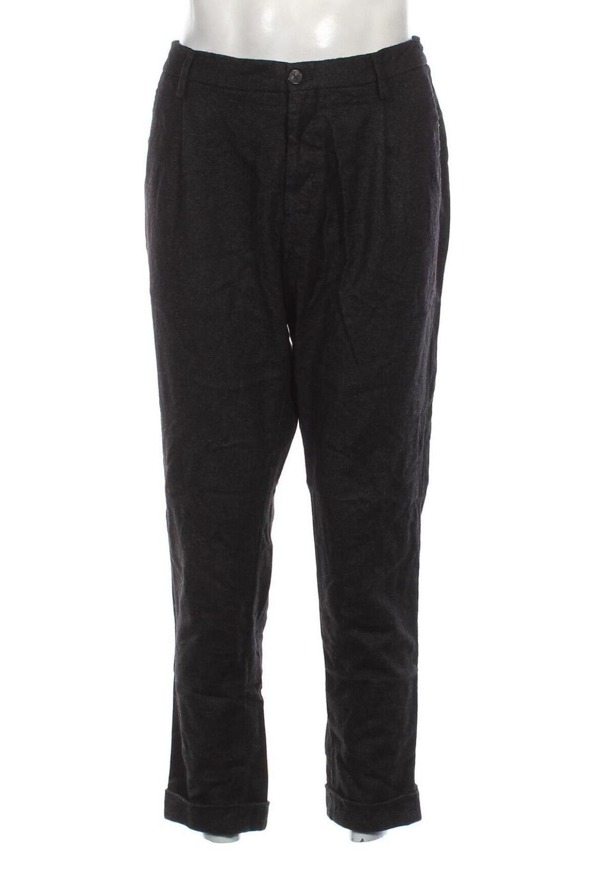 Мъжки панталон Massimo Dutti, Размер L, Цвят Сив, Цена 33,48 лв.