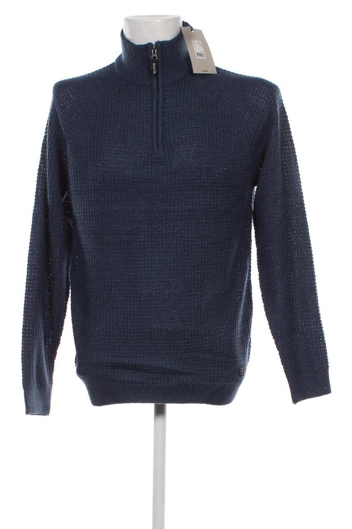 Мъжки пуловер Blend, Размер L, Цвят Син, Цена 18,48 лв.