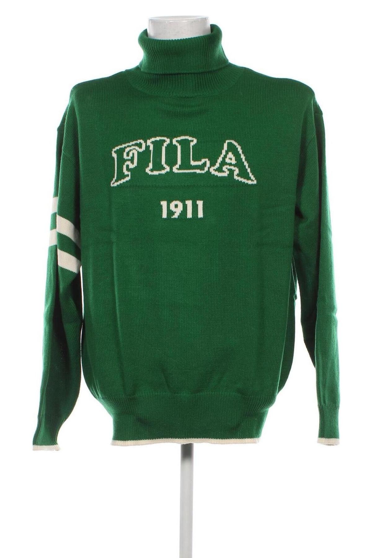 Ανδρικό πουλόβερ FILA, Μέγεθος XL, Χρώμα Πράσινο, Τιμή 37,52 €