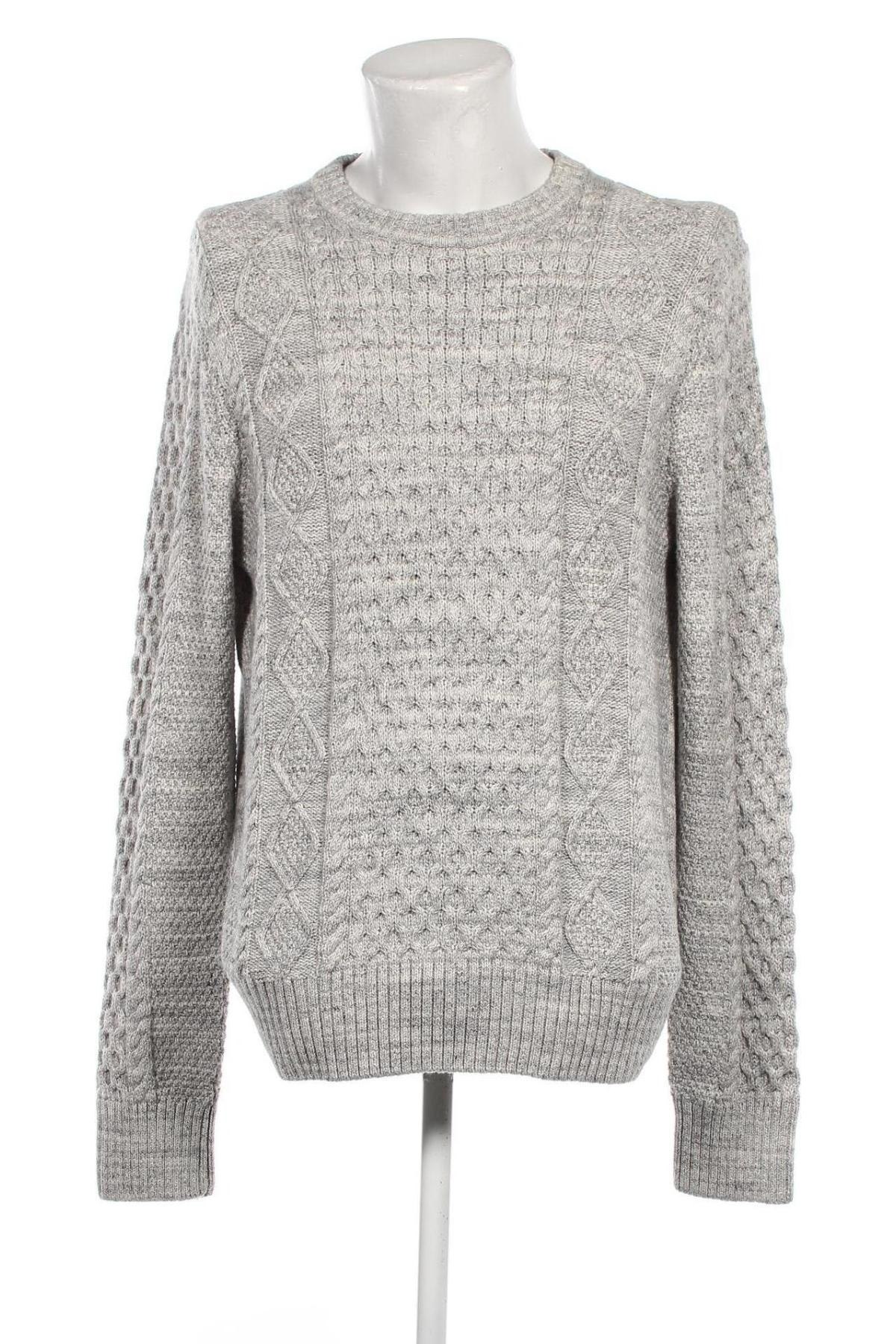 Męski sweter H&M, Rozmiar L, Kolor Szary, Cena 41,79 zł