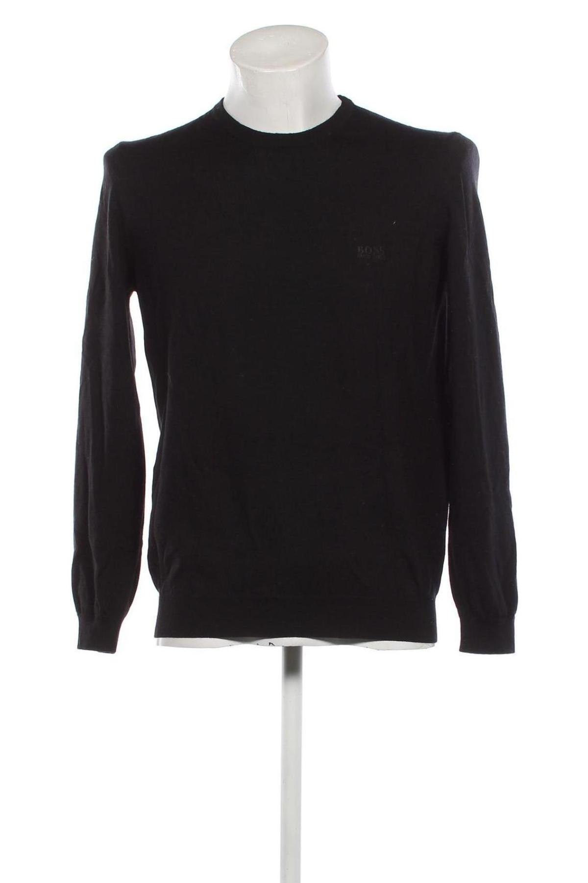 Мъжки пуловер Hugo Boss, Размер L, Цвят Черен, Цена 108,23 лв.