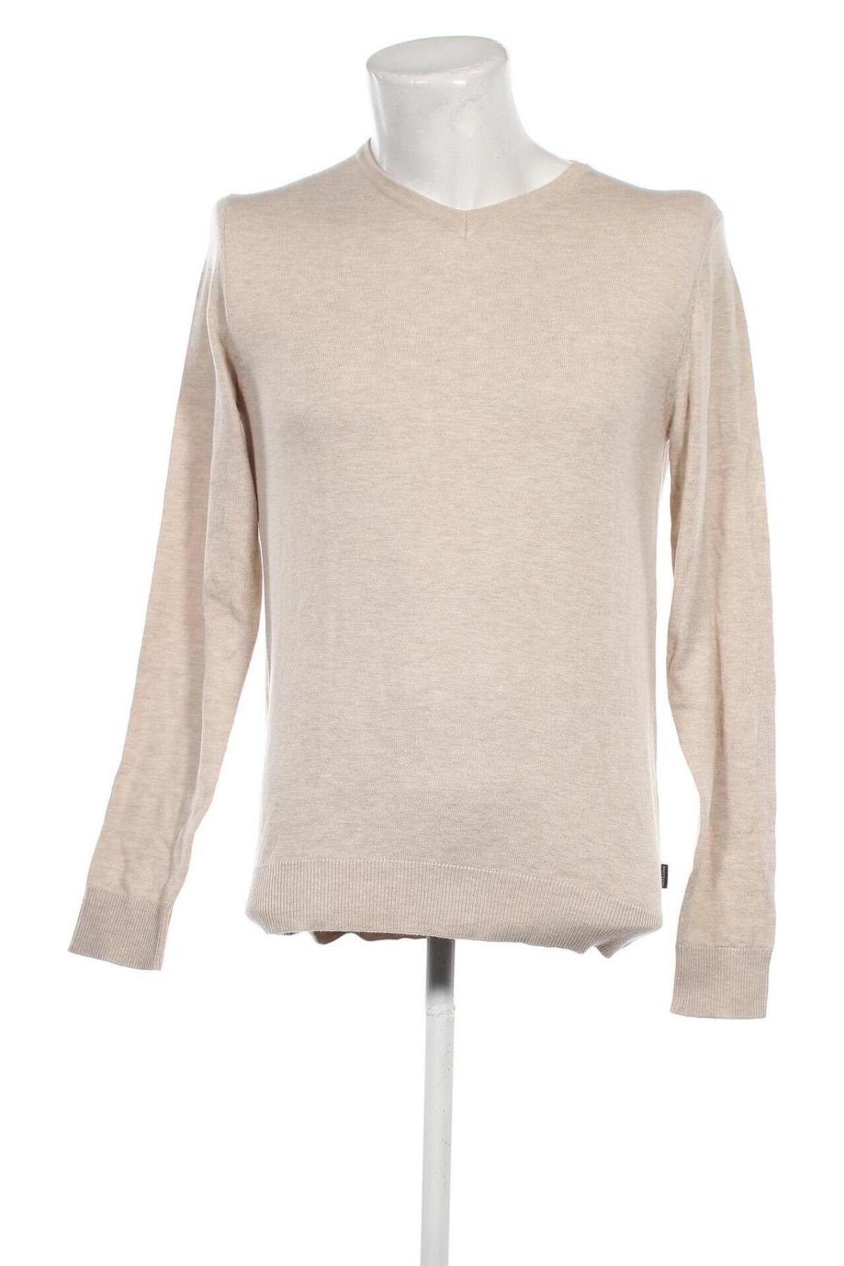 Herrenpullover Jack & Jones, Größe S, Farbe Beige, Preis 11,11 €