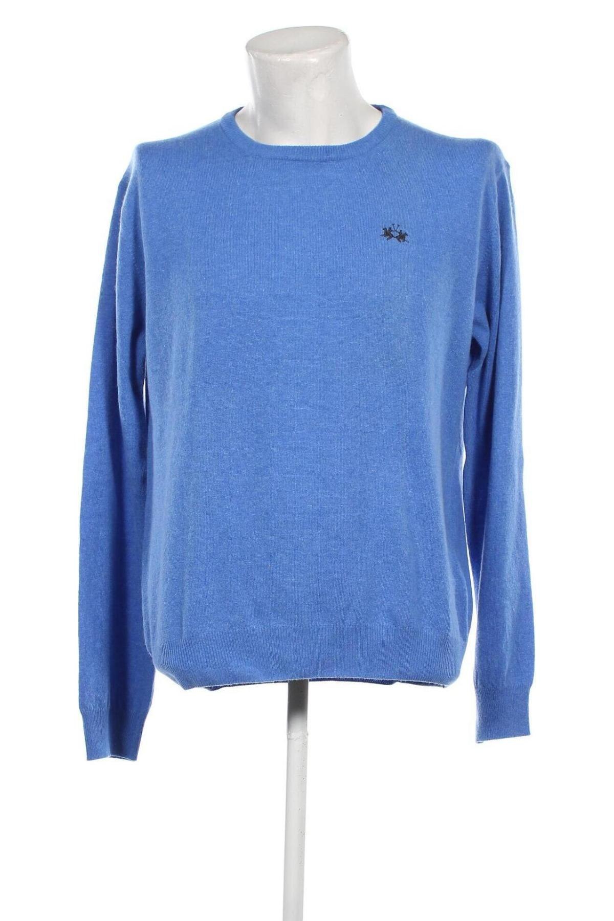 Мъжки пуловер La Martina, Размер XL, Цвят Син, Цена 95,80 лв.