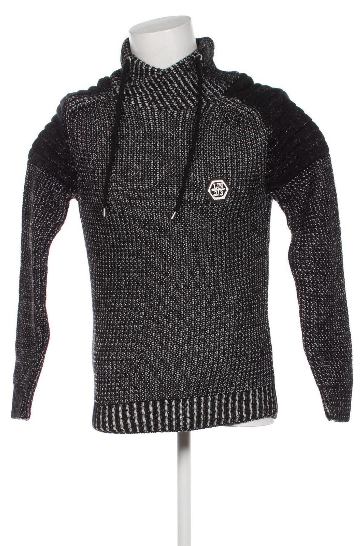 Мъжки пуловер Leif Nelson, Размер M, Цвят Черен, Цена 18,40 лв.