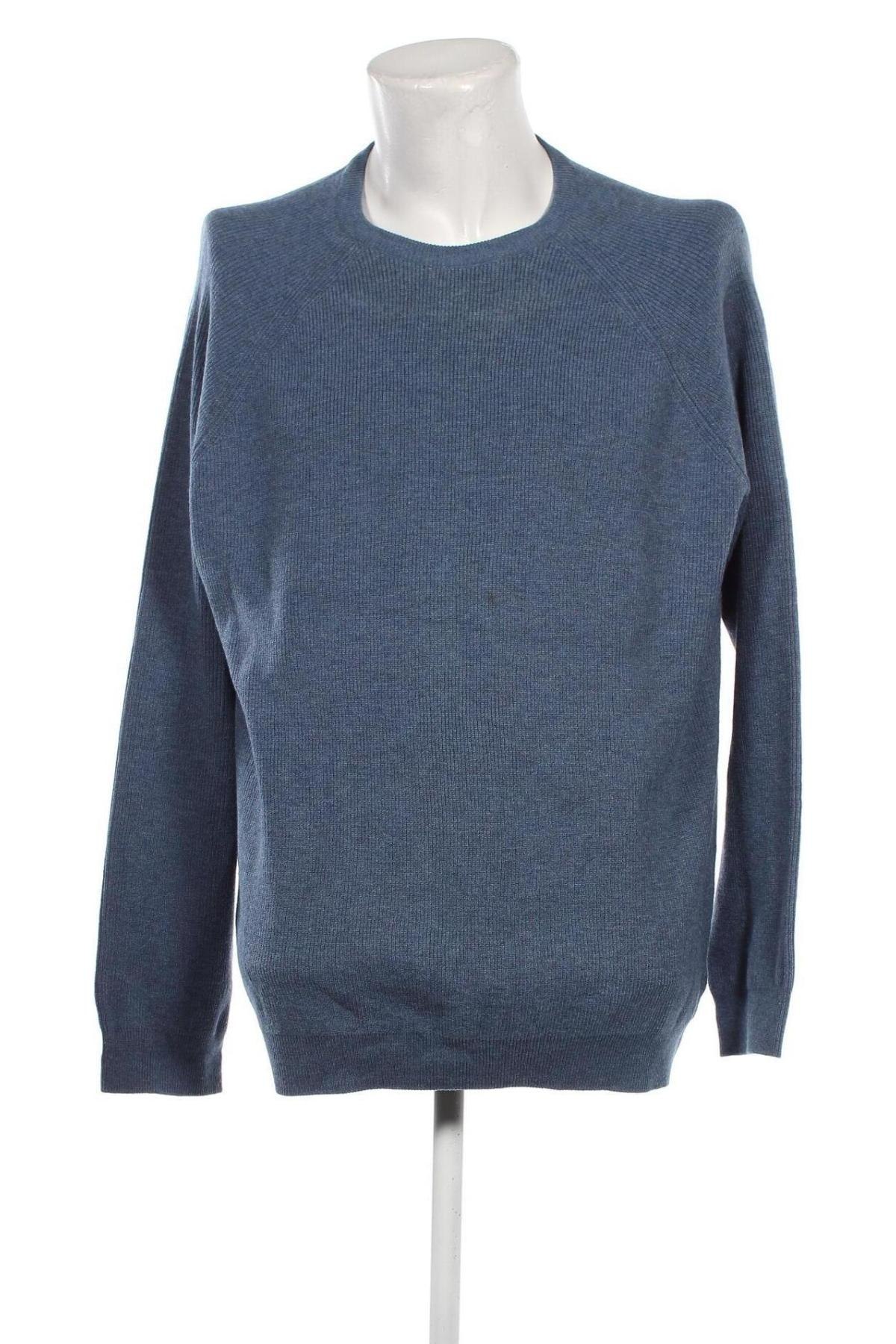 Мъжки пуловер Marks & Spencer, Размер XXL, Цвят Син, Цена 14,58 лв.