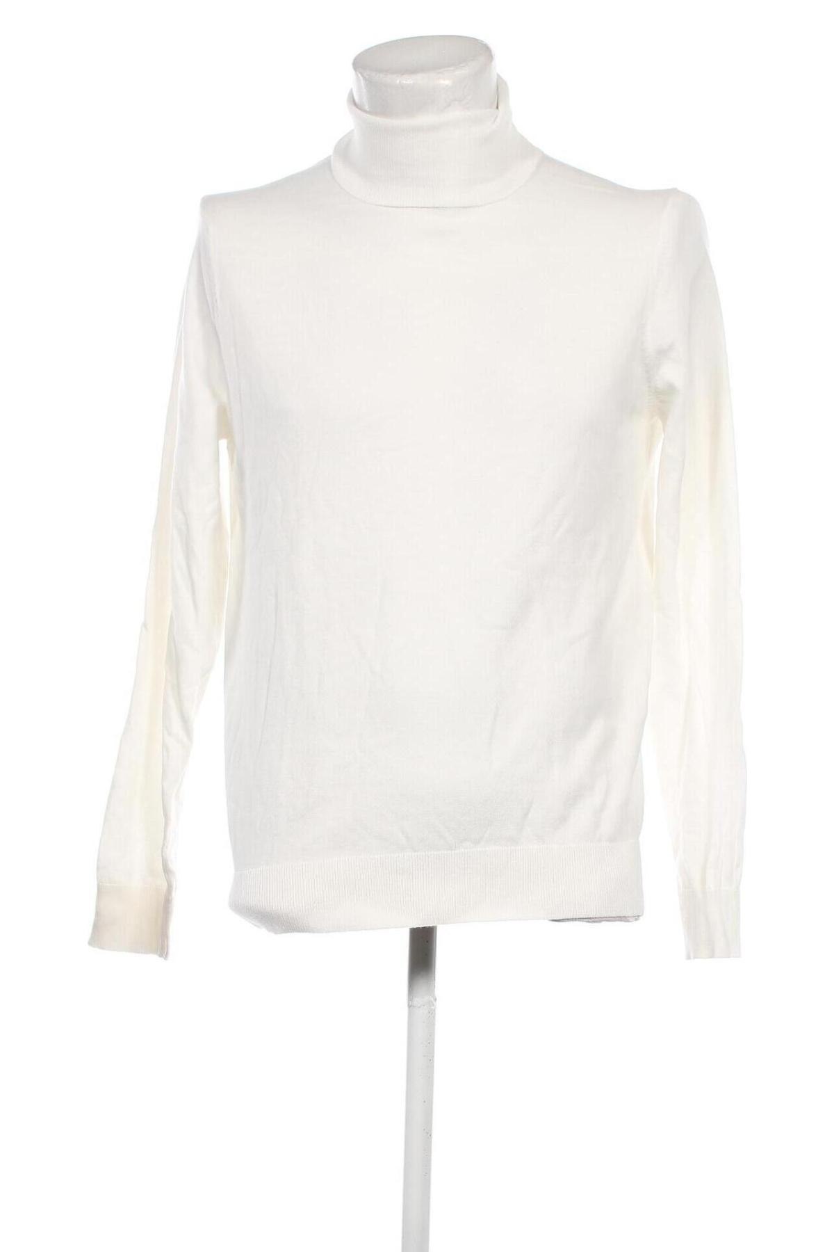 Ανδρικό πουλόβερ Pier One, Μέγεθος M, Χρώμα Λευκό, Τιμή 10,43 €