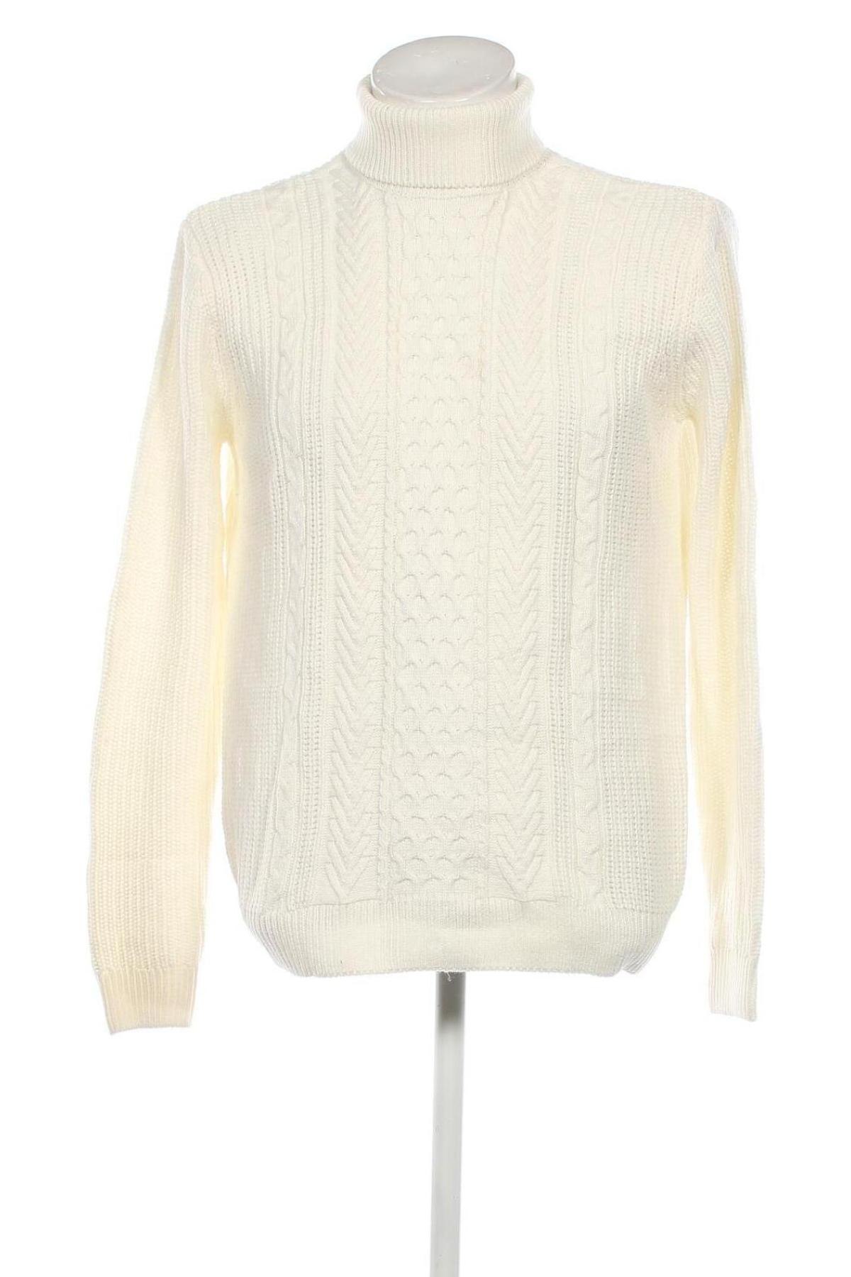 Мъжки пуловер Primark, Размер M, Цвят Бял, Цена 14,79 лв.