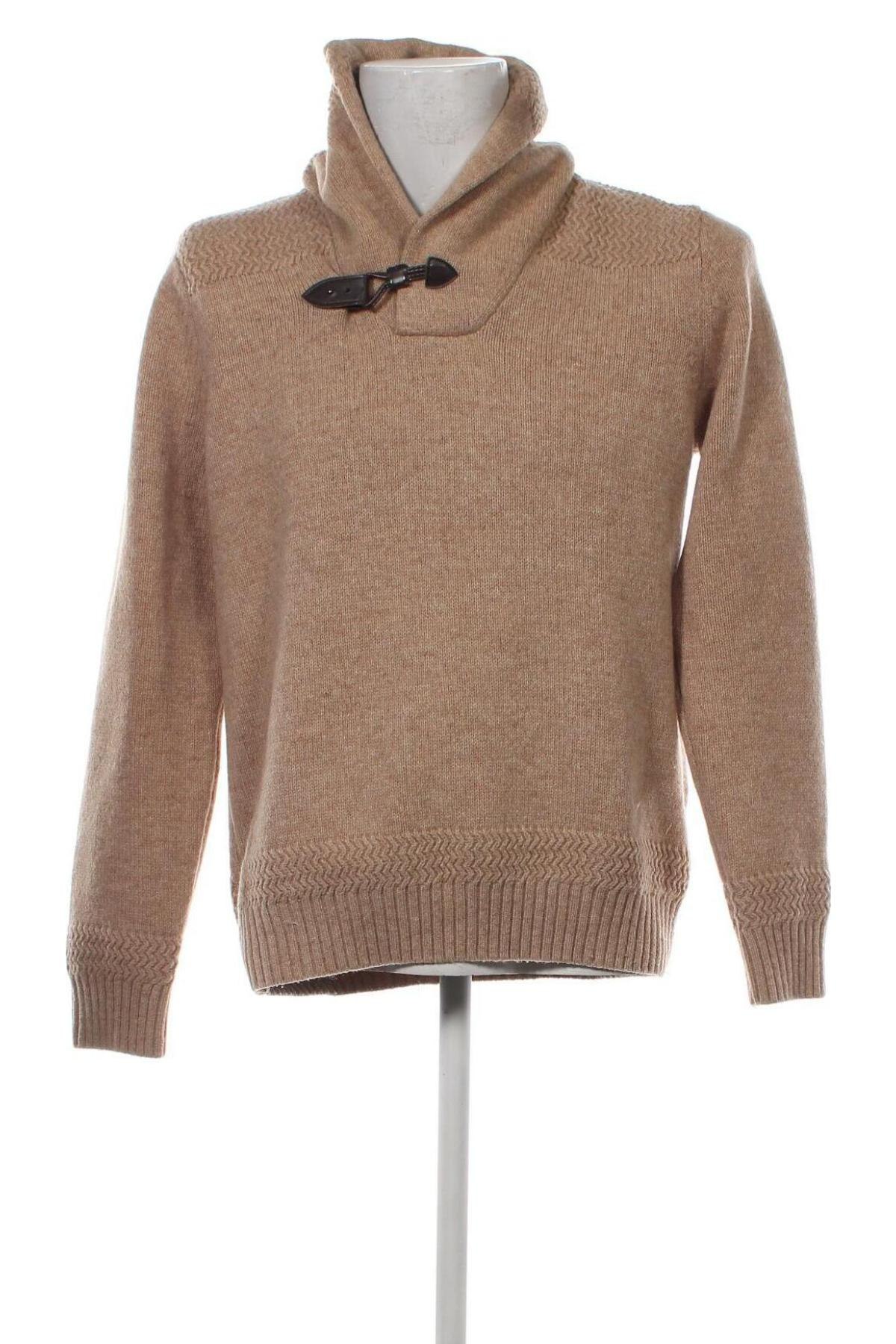 Мъжки пуловер Tommy Hilfiger, Размер L, Цвят Бежов, Цена 122,19 лв.