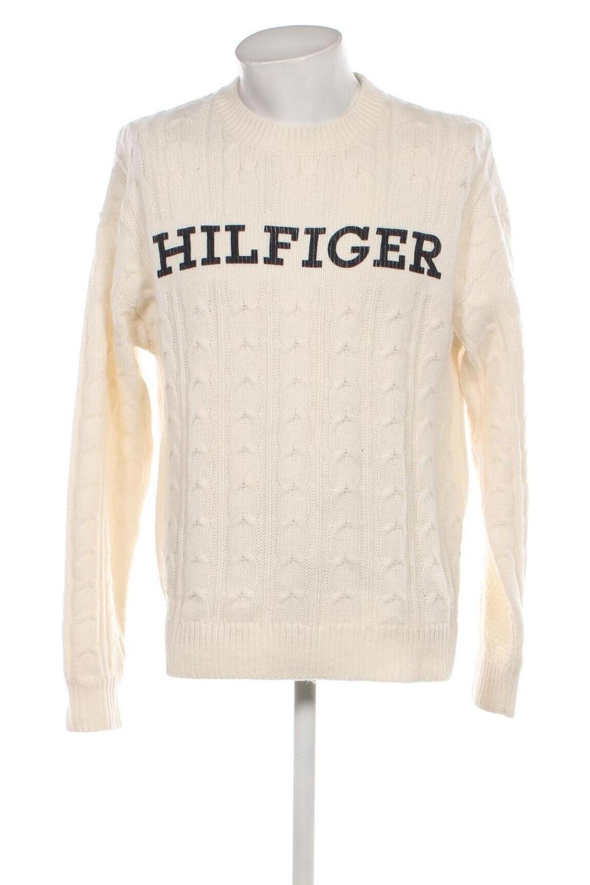 Ανδρικό πουλόβερ Tommy Hilfiger, Μέγεθος M, Χρώμα Εκρού, Τιμή 105,15 €