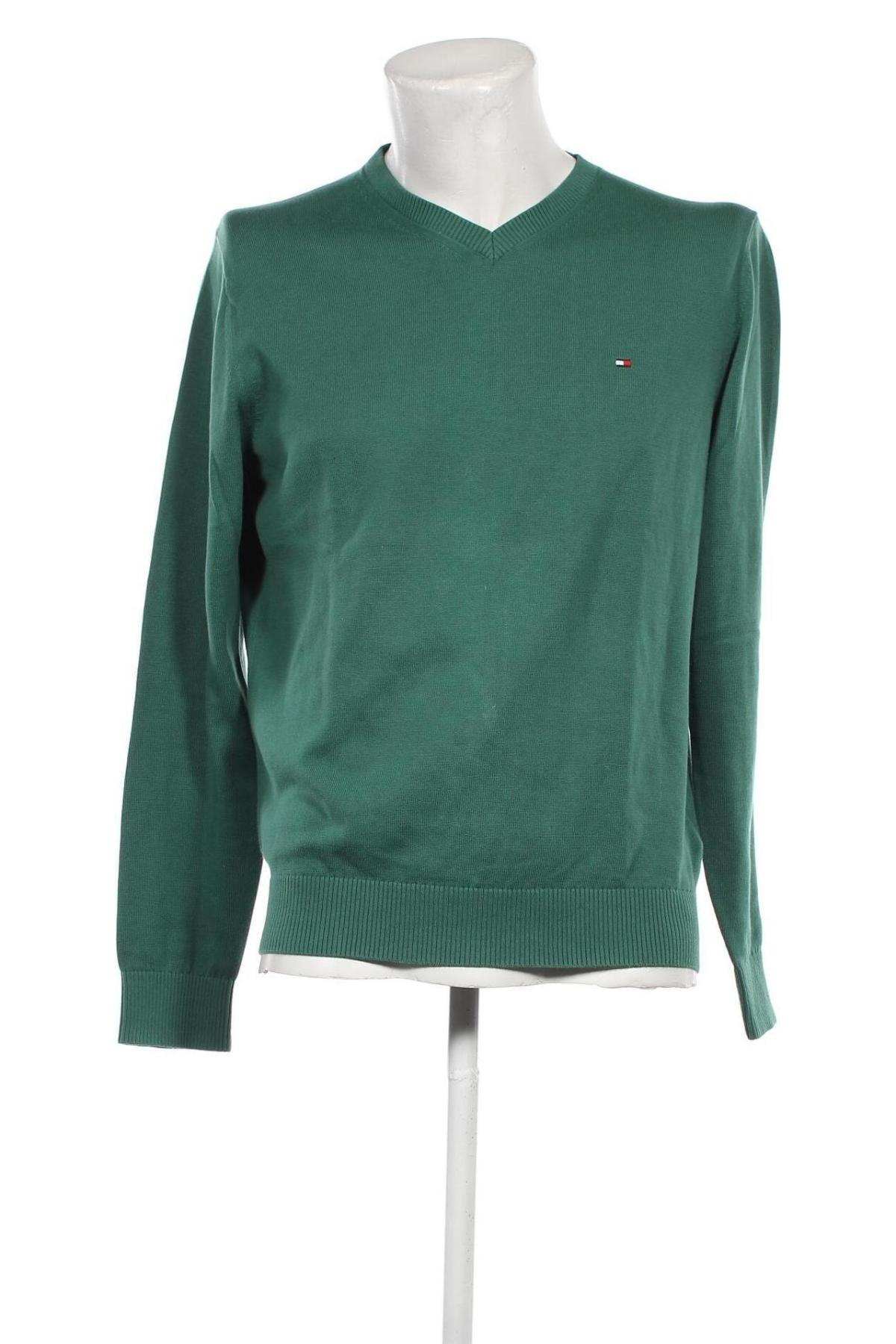 Мъжки пуловер Tommy Hilfiger, Размер L, Цвят Зелен, Цена 95,80 лв.