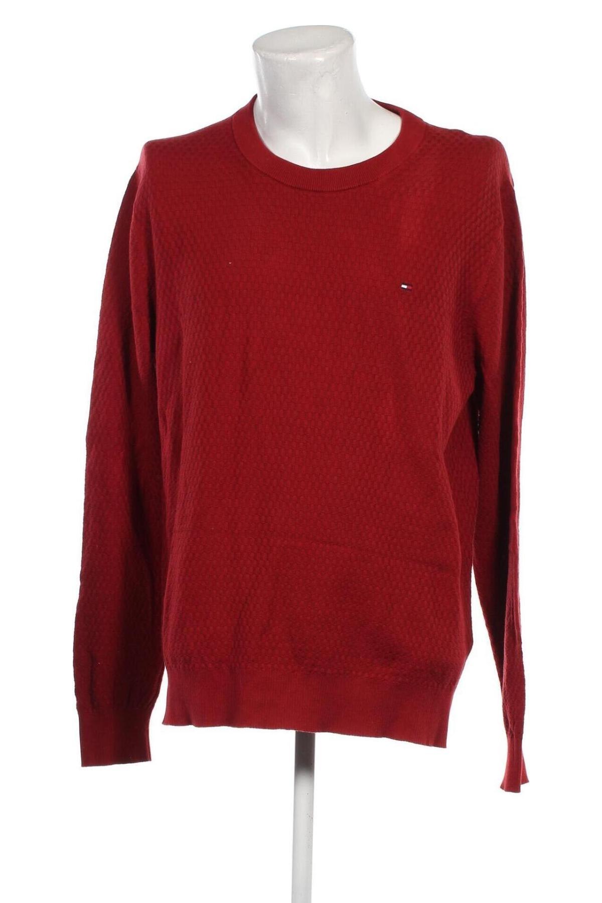 Мъжки пуловер Tommy Hilfiger, Размер 3XL, Цвят Червен, Цена 116,28 лв.