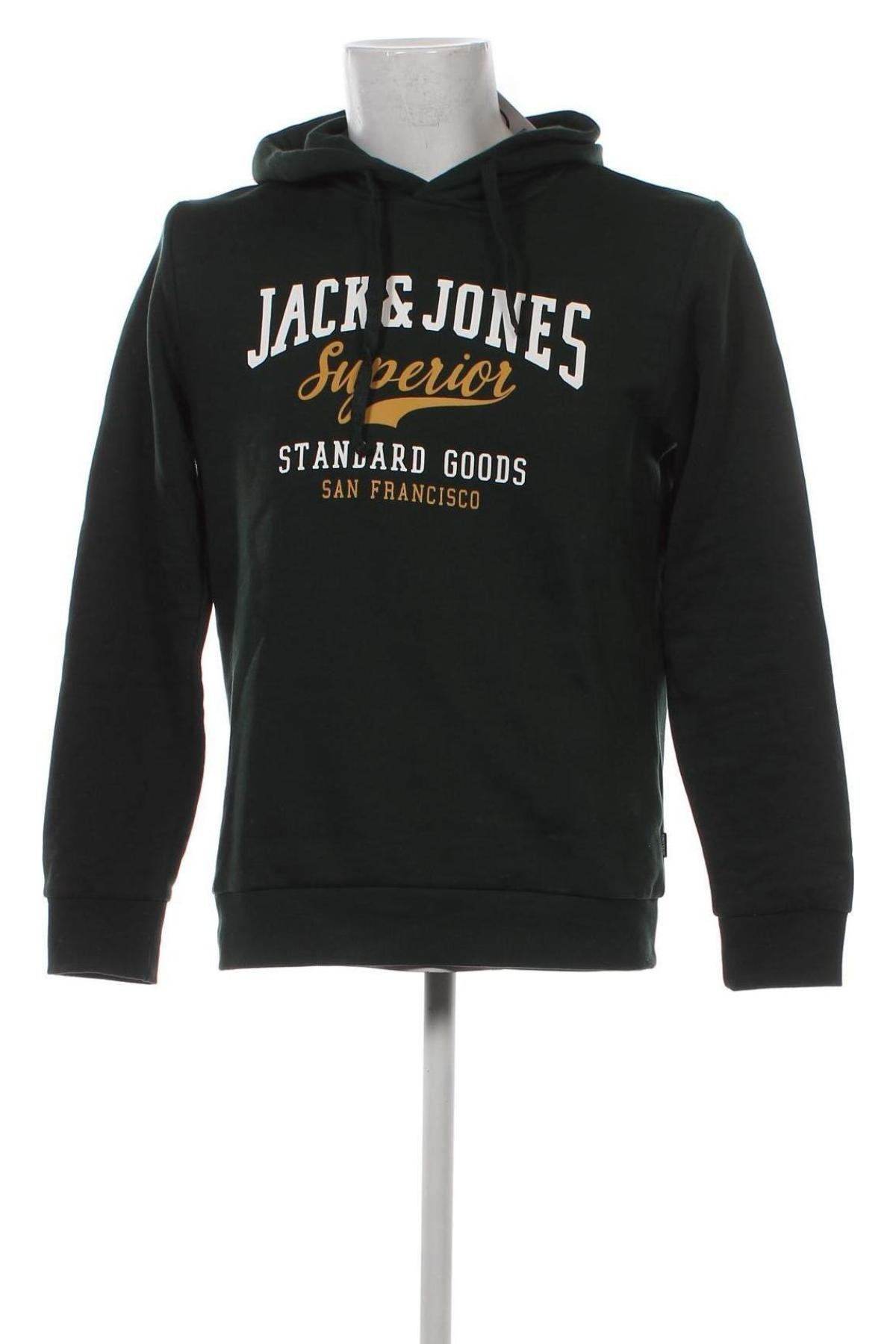 Ανδρικό φούτερ Jack & Jones, Μέγεθος M, Χρώμα Πράσινο, Τιμή 13,84 €