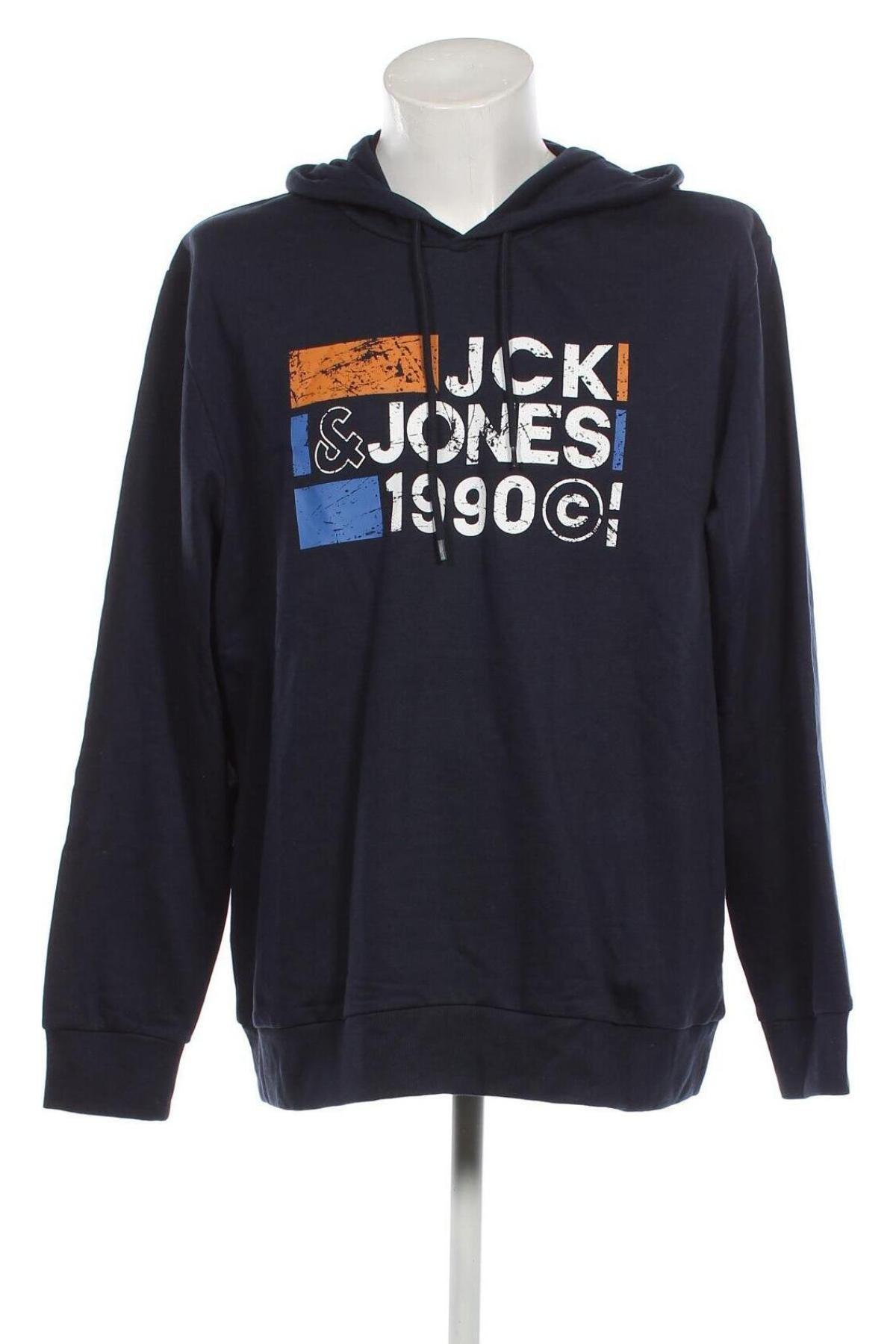 Hanorac de bărbați Jack & Jones, Mărime 3XL, Culoare Albastru, Preț 95,86 Lei