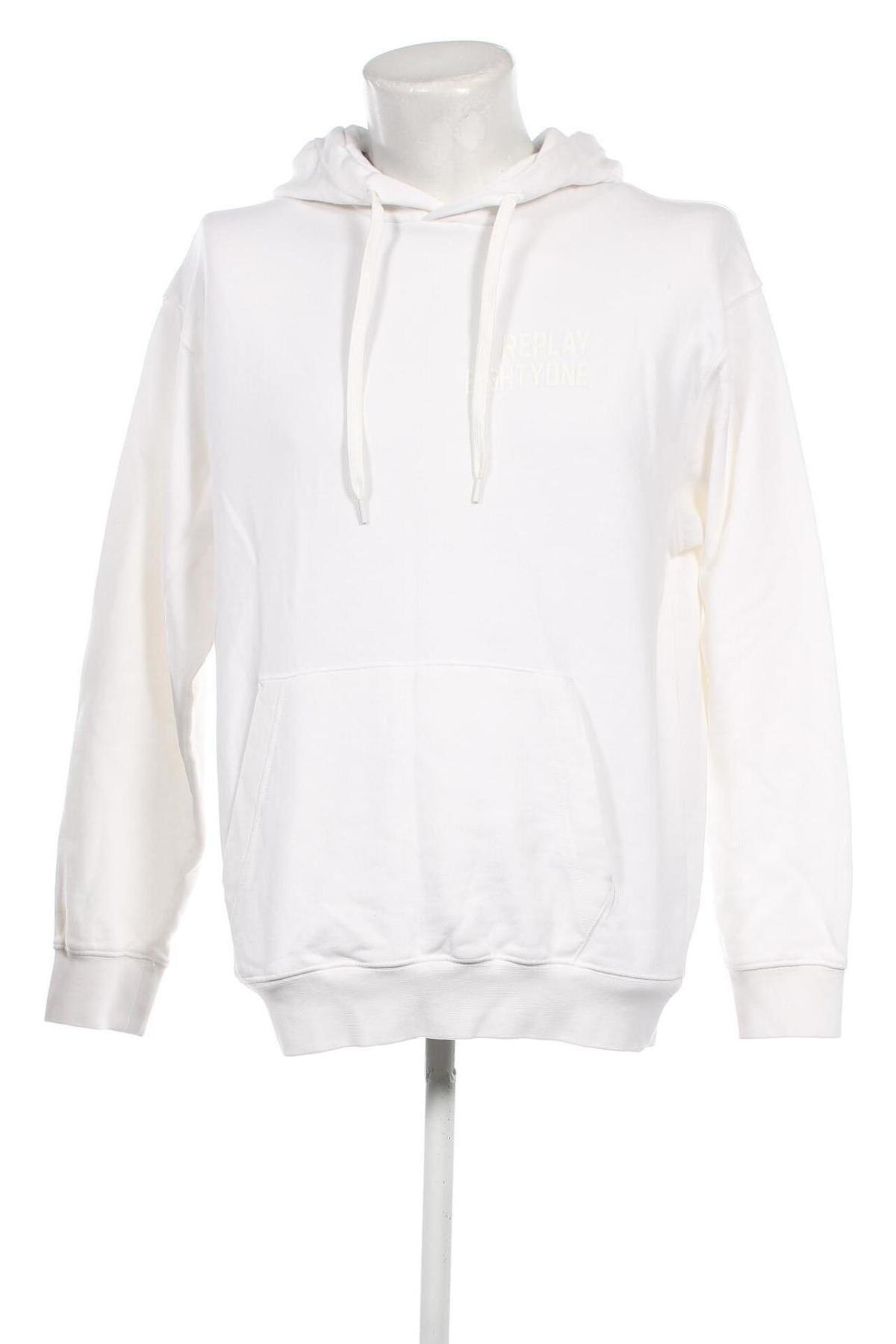 Ανδρικό φούτερ Replay, Μέγεθος L, Χρώμα Λευκό, Τιμή 61,41 €