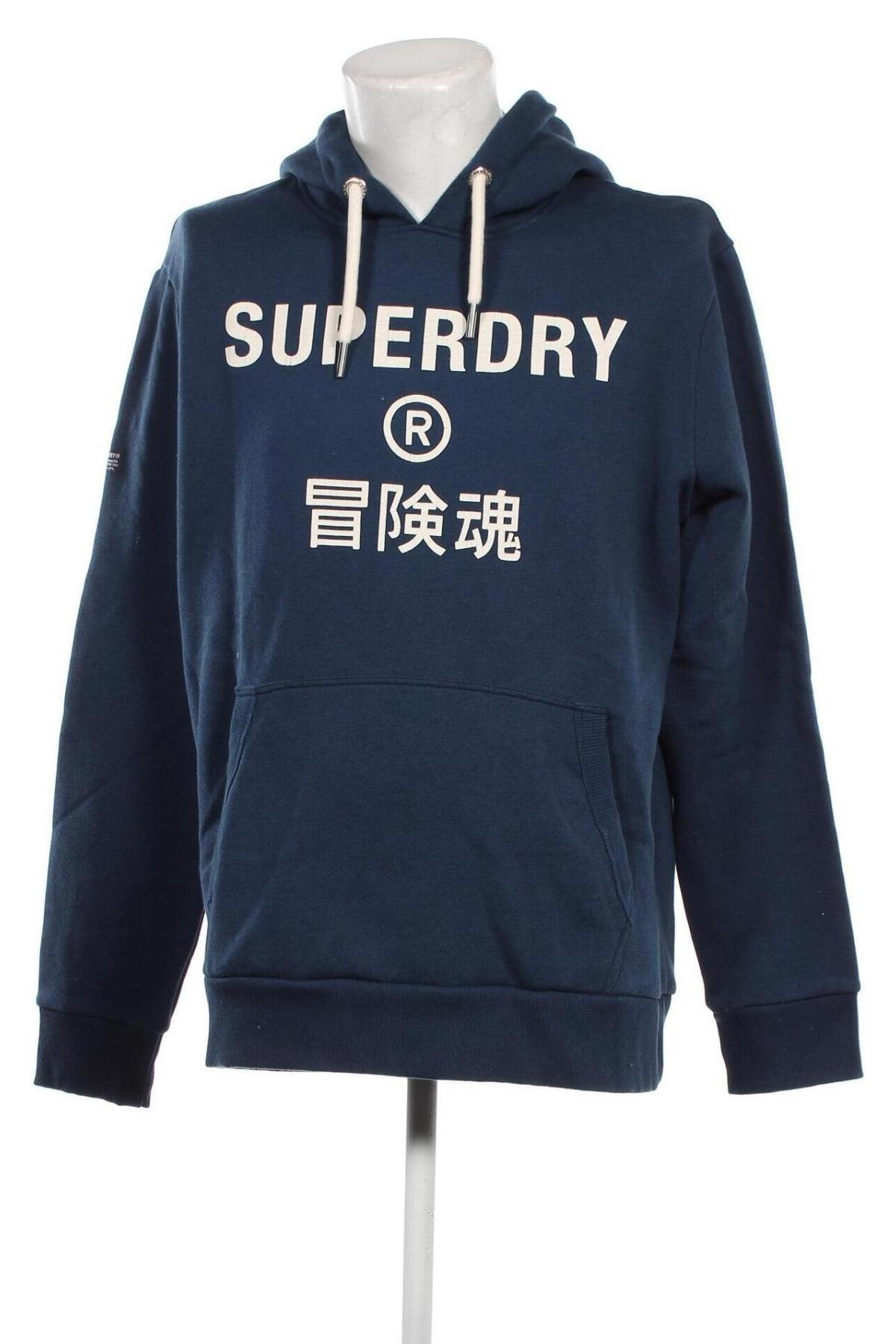 Herren Sweatshirt Superdry, Größe XXL, Farbe Blau, Preis 29,51 €