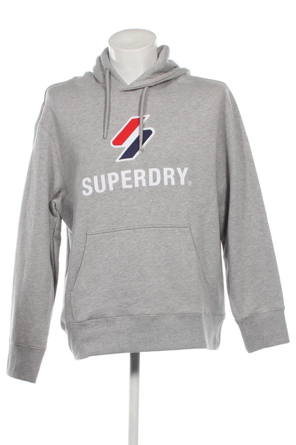 Ανδρικό φούτερ Superdry, Μέγεθος XXL, Χρώμα Γκρί, Τιμή 51,36 €
