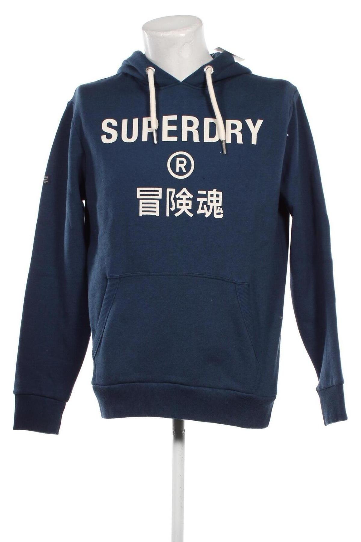Ανδρικό φούτερ Superdry, Μέγεθος XL, Χρώμα Μπλέ, Τιμή 29,51 €