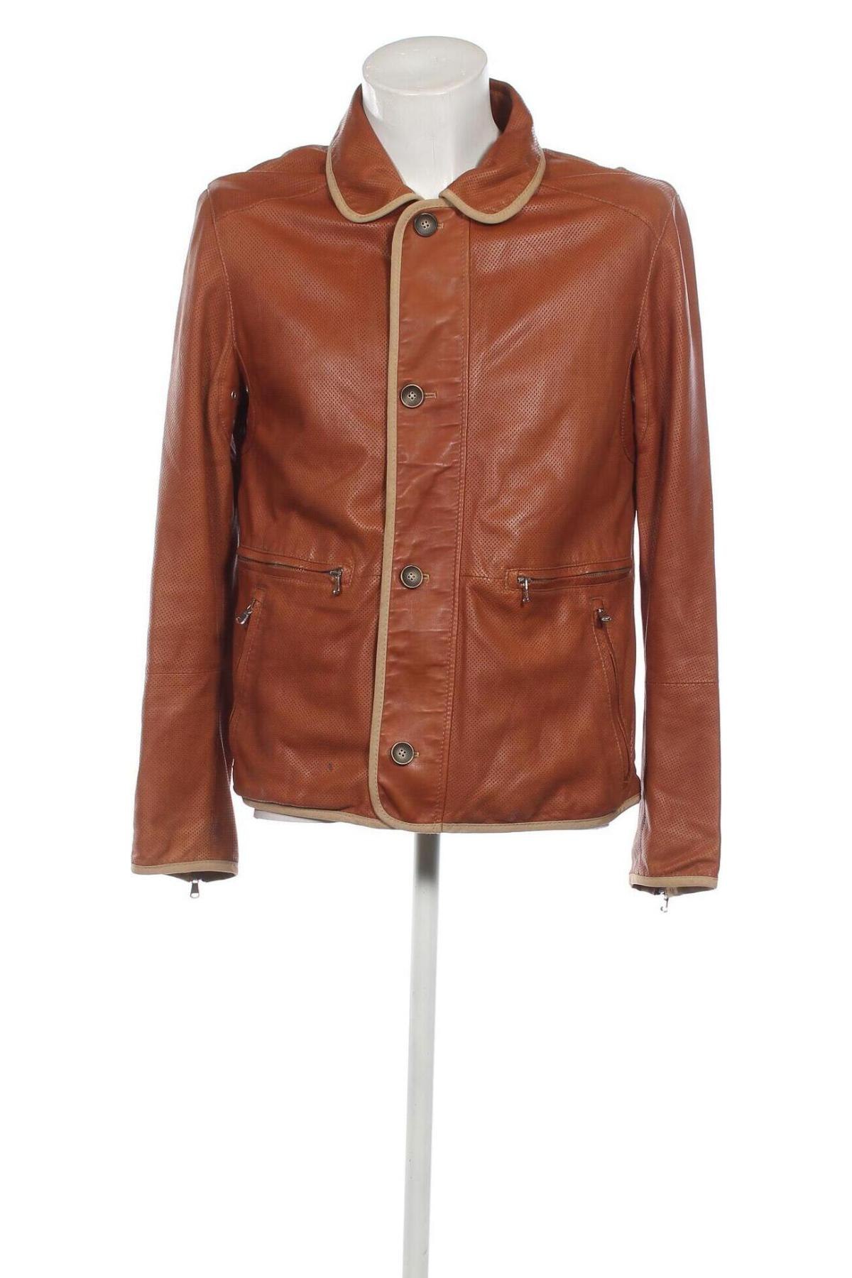 Pánska kožená bunda , Veľkosť L, Farba Hnedá, Cena  60,67 €