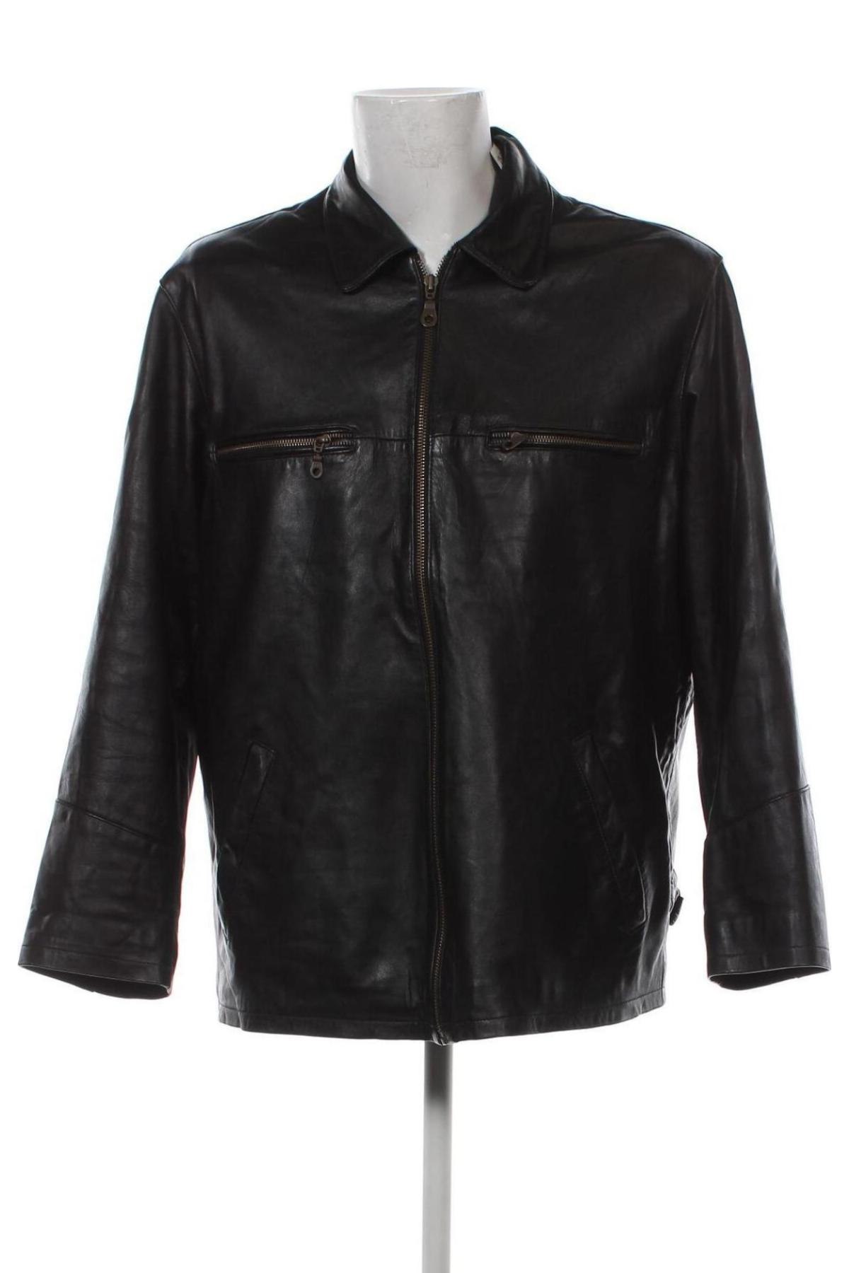 Pánská kožená bunda  Berto Lucci, Velikost XL, Barva Černá, Cena  4 600,00 Kč