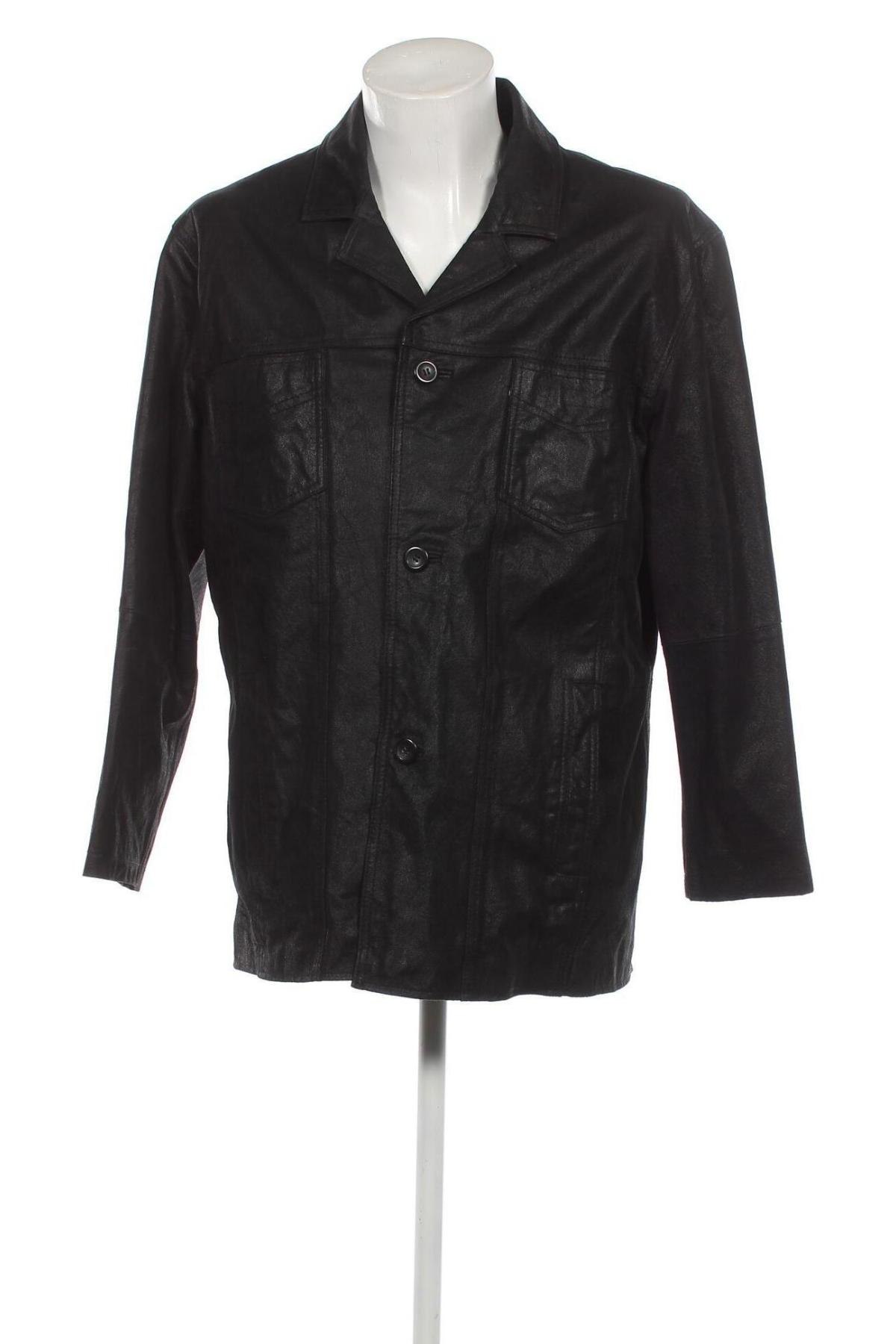 Pánska kožená bunda  Clockhouse, Veľkosť XL, Farba Čierna, Cena  38,83 €