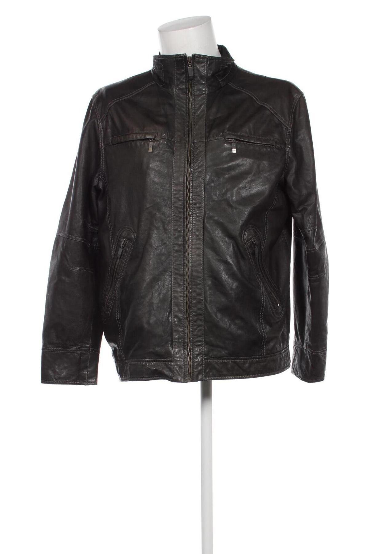 Pánska kožená bunda  Engbers, Veľkosť L, Farba Sivá, Cena  120,45 €