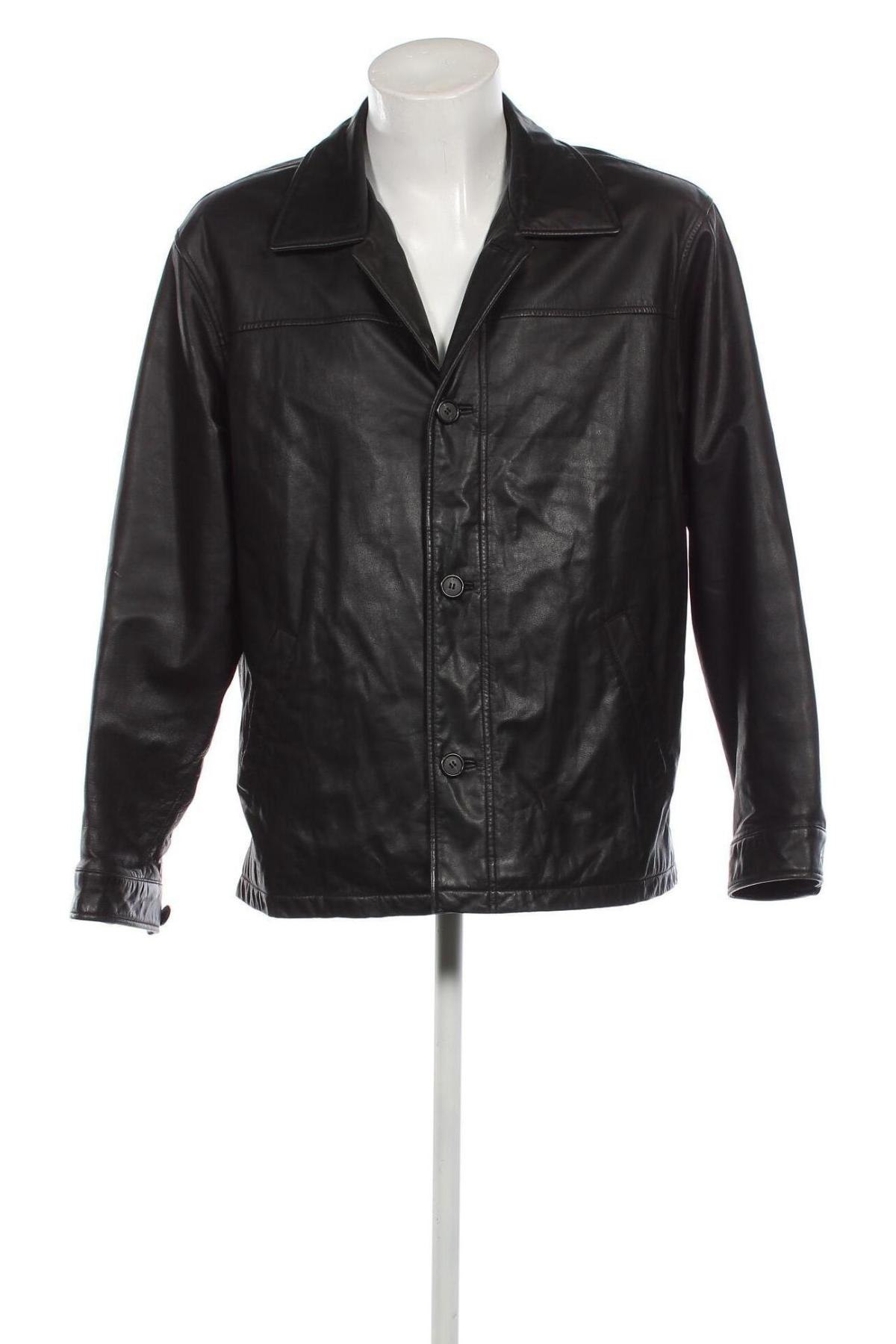 Ανδρικό δερμάτινο μπουφάν Henry Morell, Μέγεθος XL, Χρώμα Μαύρο, Τιμή 54,94 €