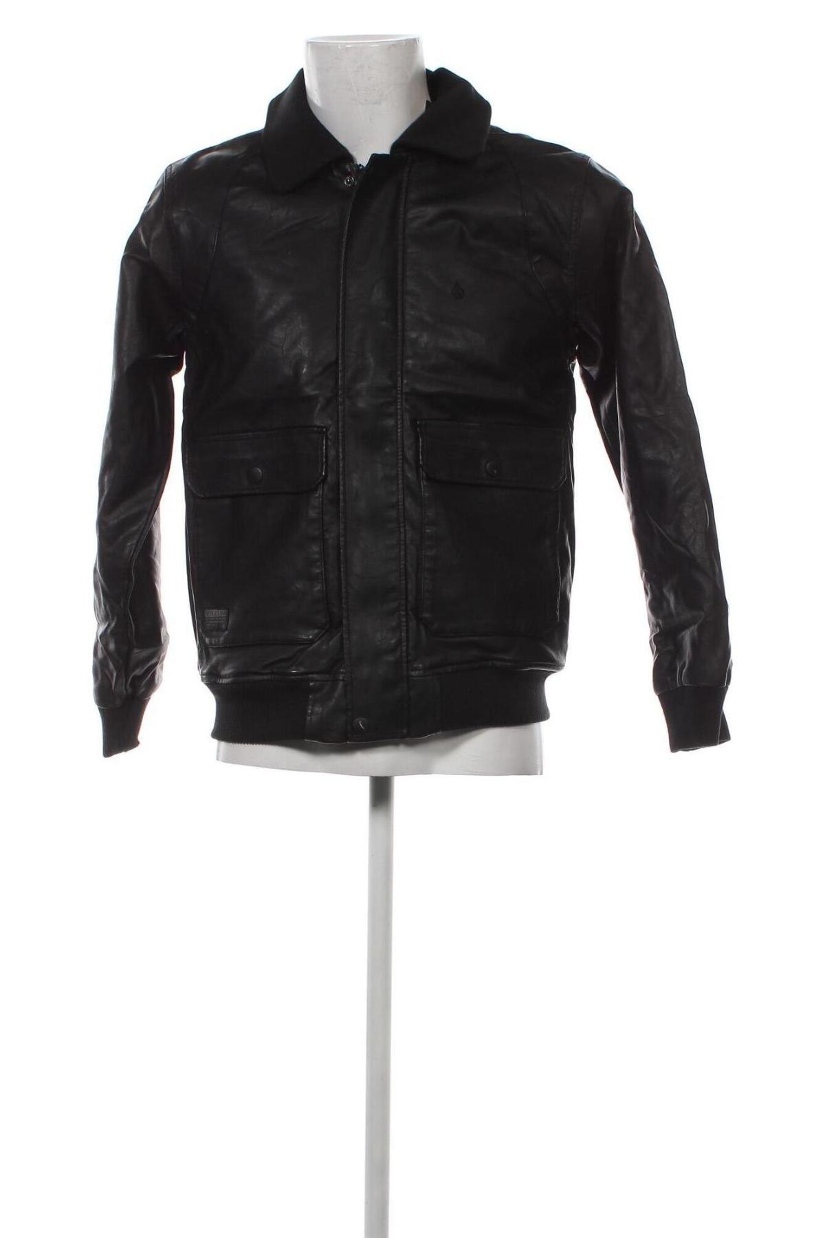 Herren Lederjacke Volcom, Größe S, Farbe Schwarz, Preis € 88,66