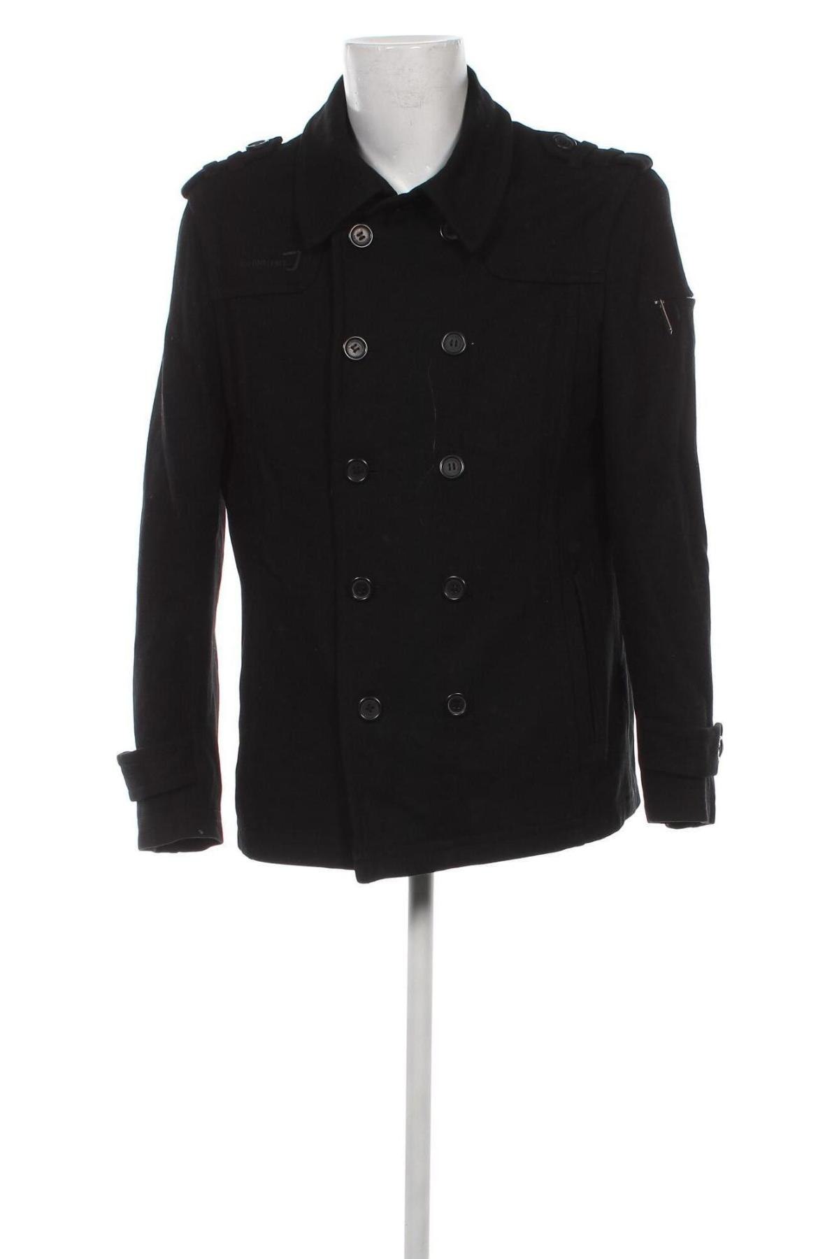 Ανδρικά παλτό Clockhouse, Μέγεθος L, Χρώμα Μαύρο, Τιμή 11,25 €