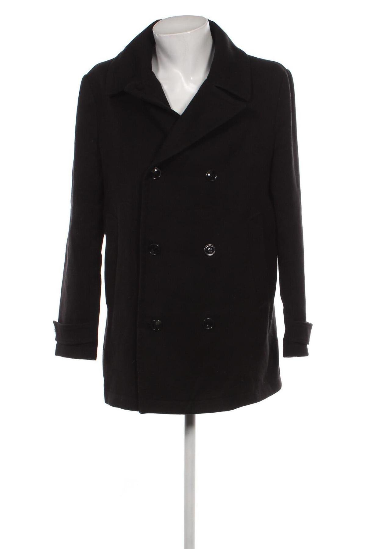 Мъжко палто H&M, Размер XL, Цвят Черен, Цена 54,57 лв.