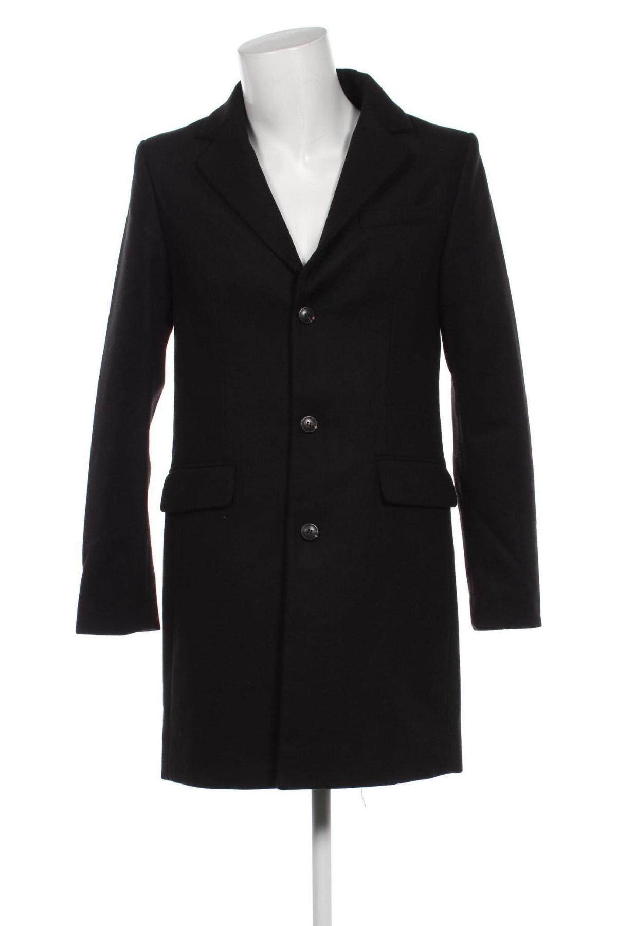 Мъжко палто Pier One, Размер S, Цвят Черен, Цена 29,87 лв.