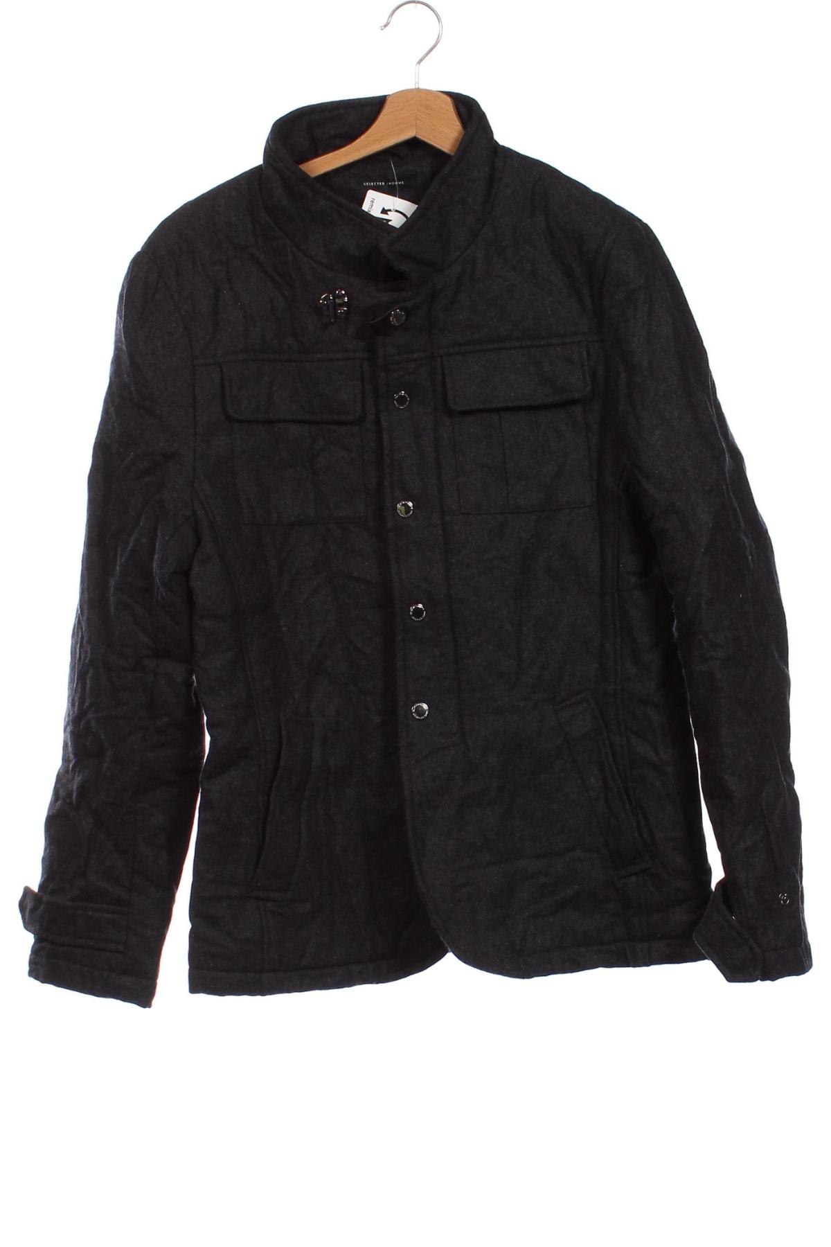 Ανδρικά παλτό Selected Homme, Μέγεθος M, Χρώμα Γκρί, Τιμή 60,10 €
