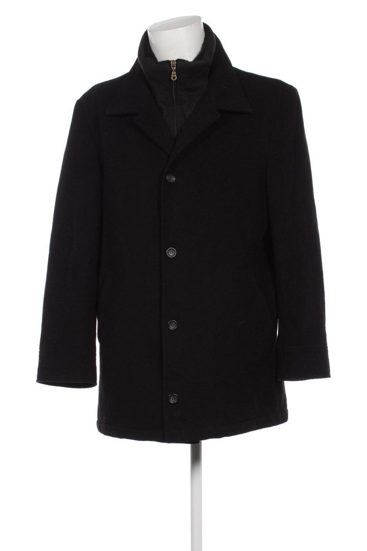 Palton de bărbați Wool & Cashmere, Mărime L, Culoare Negru, Preț 84,99 Lei