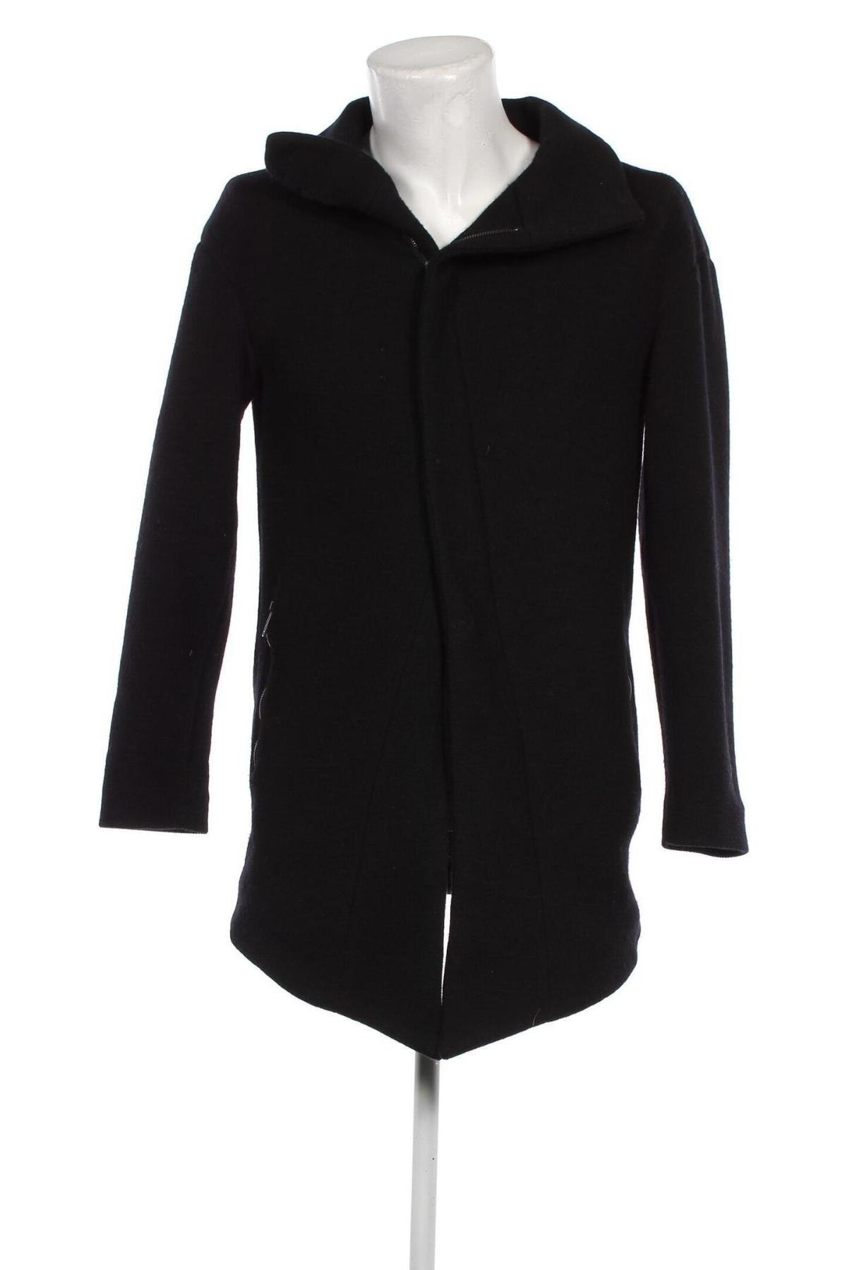 Мъжко палто Zara Man, Размер M, Цвят Черен, Цена 36,04 лв.