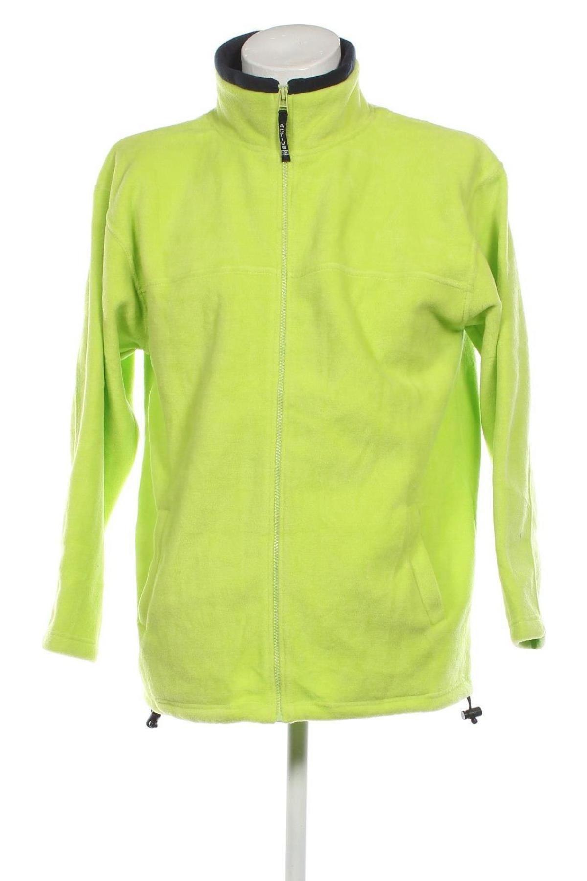 Ανδρική ζακέτα fleece Active, Μέγεθος M, Χρώμα Πράσινο, Τιμή 13,75 €