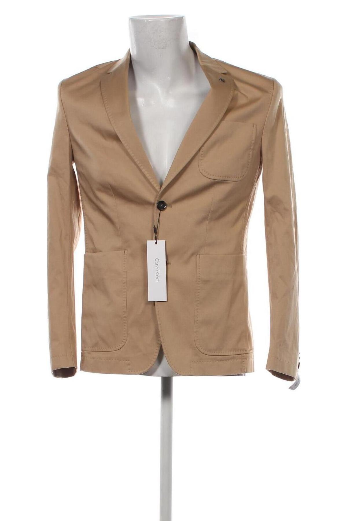 Ανδρικό σακάκι Calvin Klein, Μέγεθος M, Χρώμα  Μπέζ, Τιμή 88,13 €